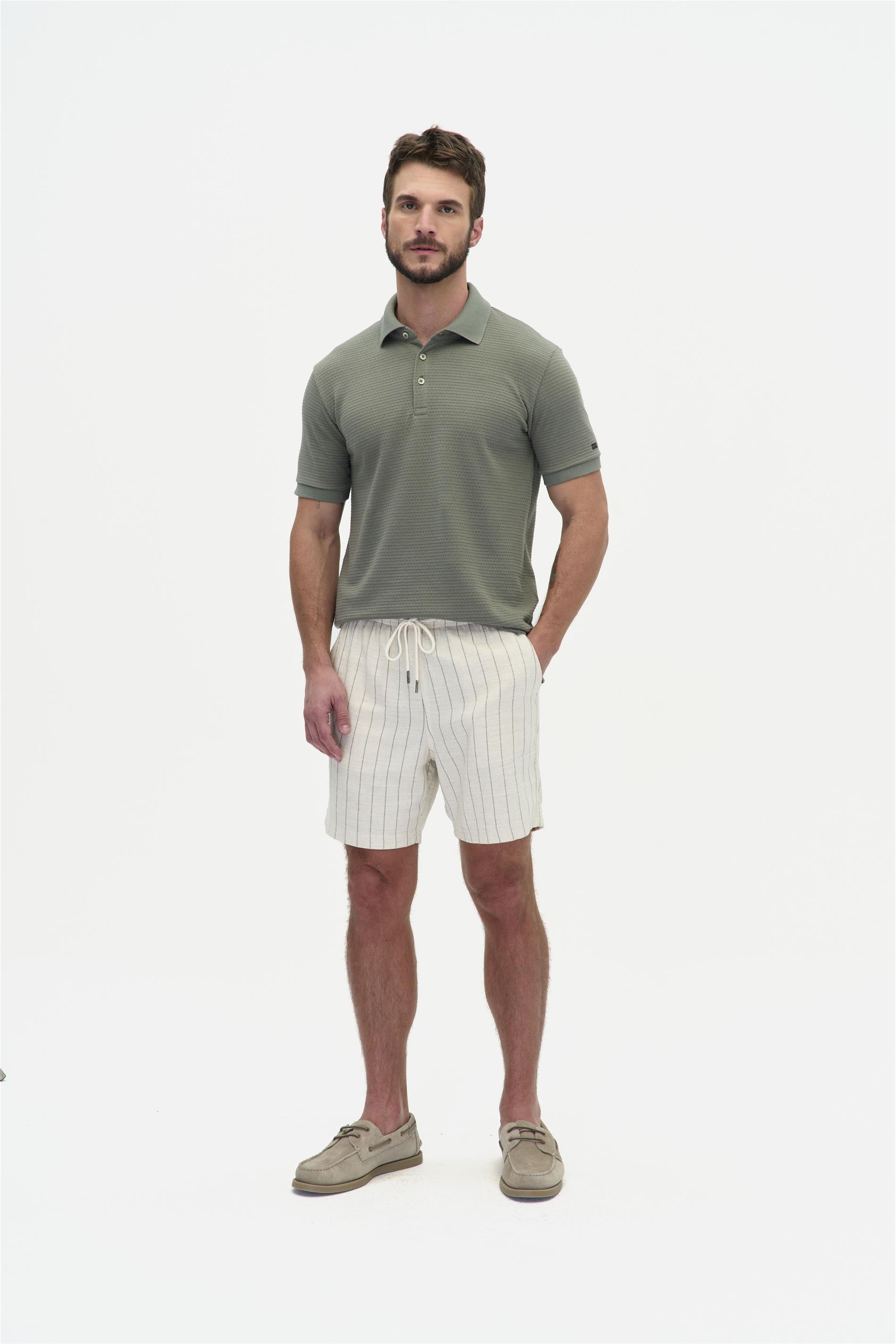 Bermuda Jogger G3 C15 Masculina Linho