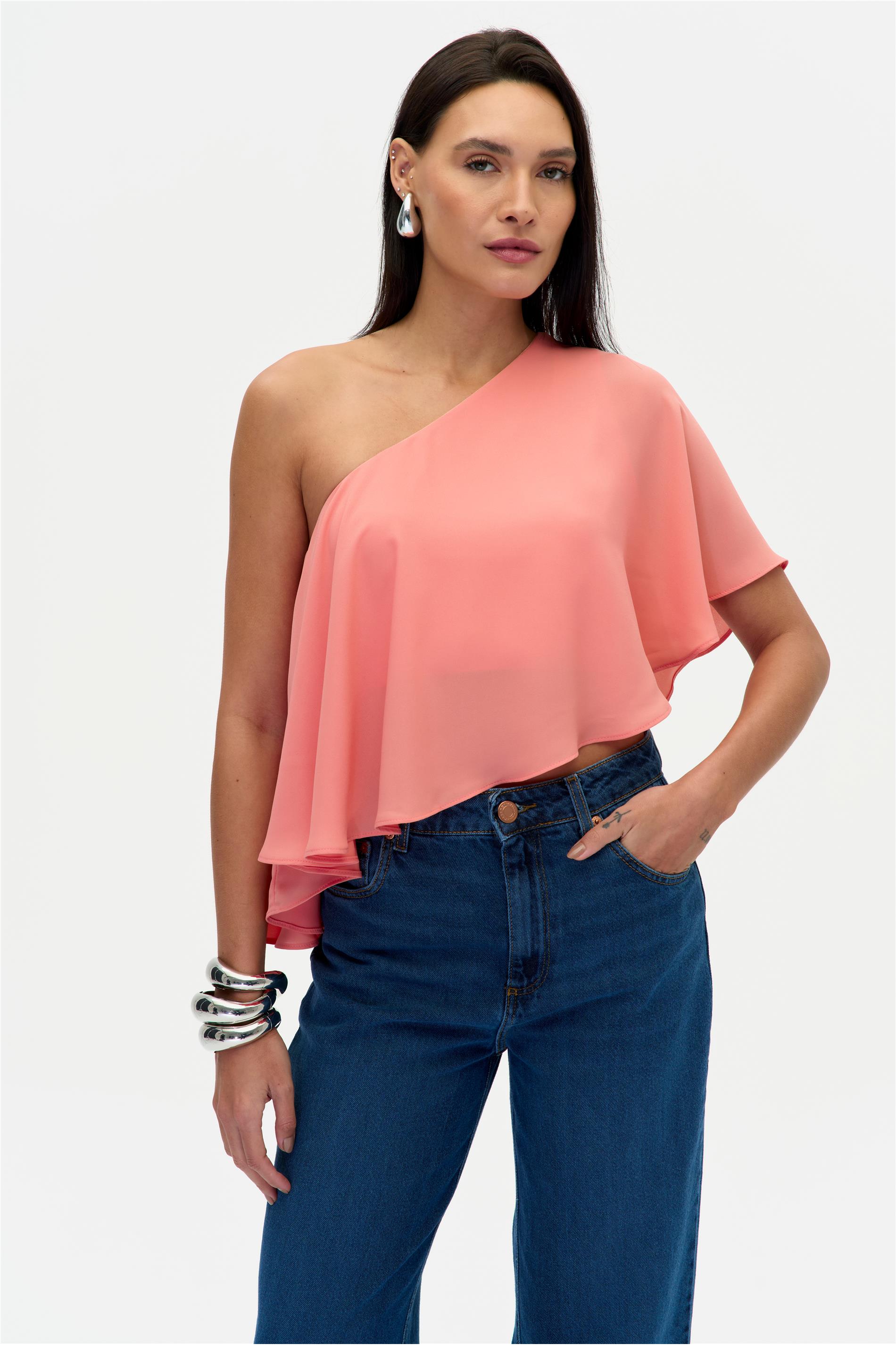 Blusa Feminina Decote Transversal
