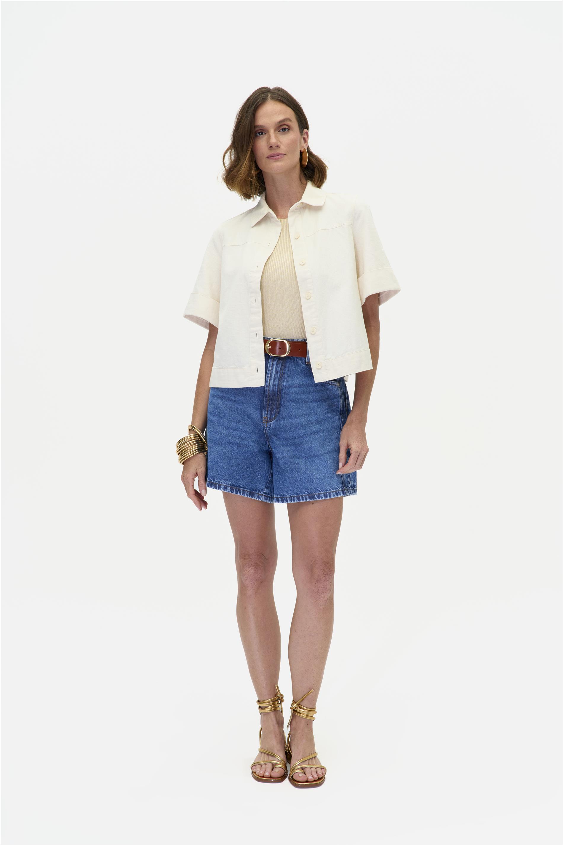 Bermuda Jeans Solta G5 C15 Feminina