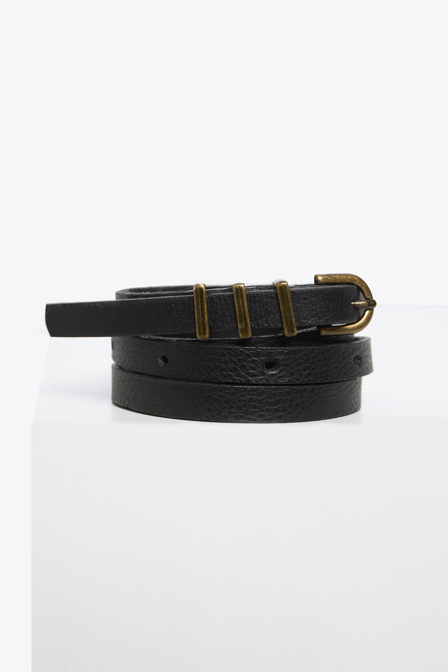 Cinto Feminino Fino com Fivela Dourada