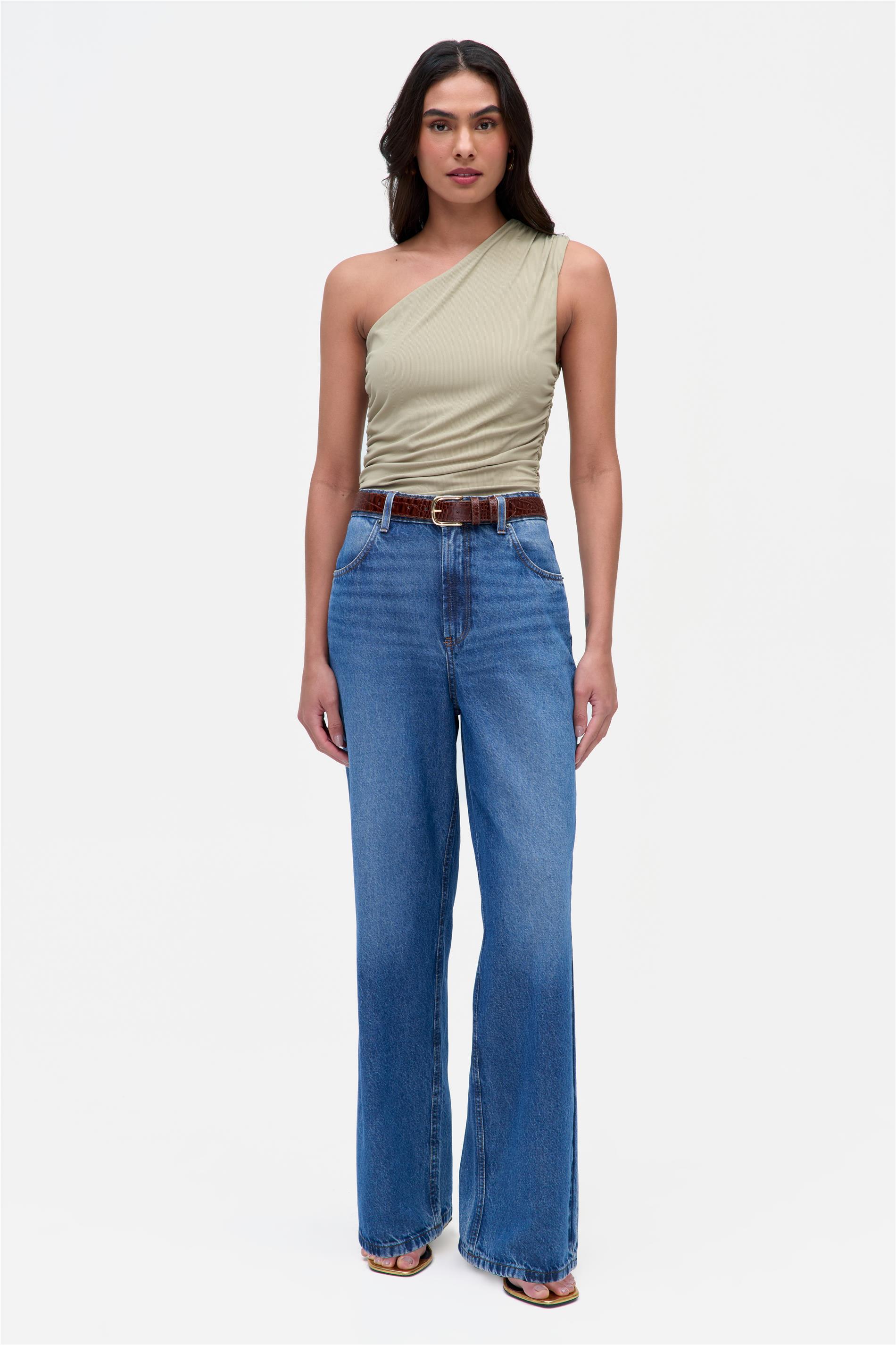 Calça Jeans Wide Leg G5 C1 Ampla