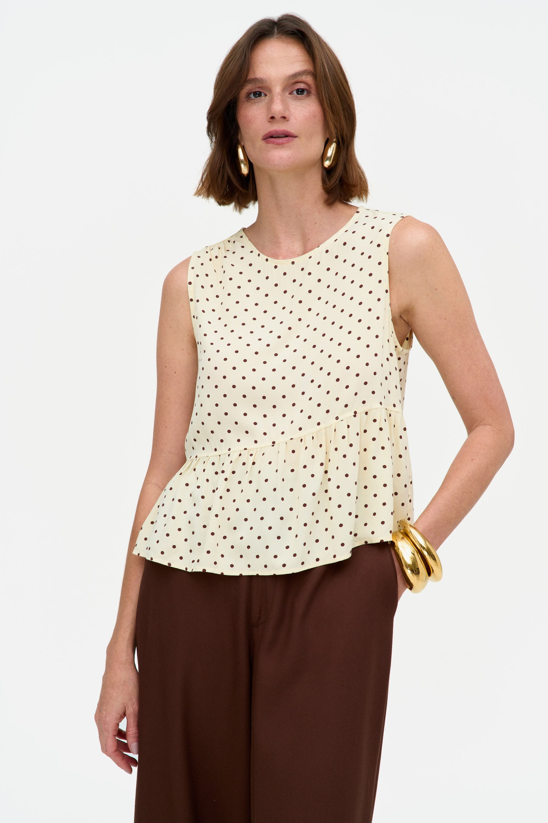 Blusa Feminina Poás com Drapeado
