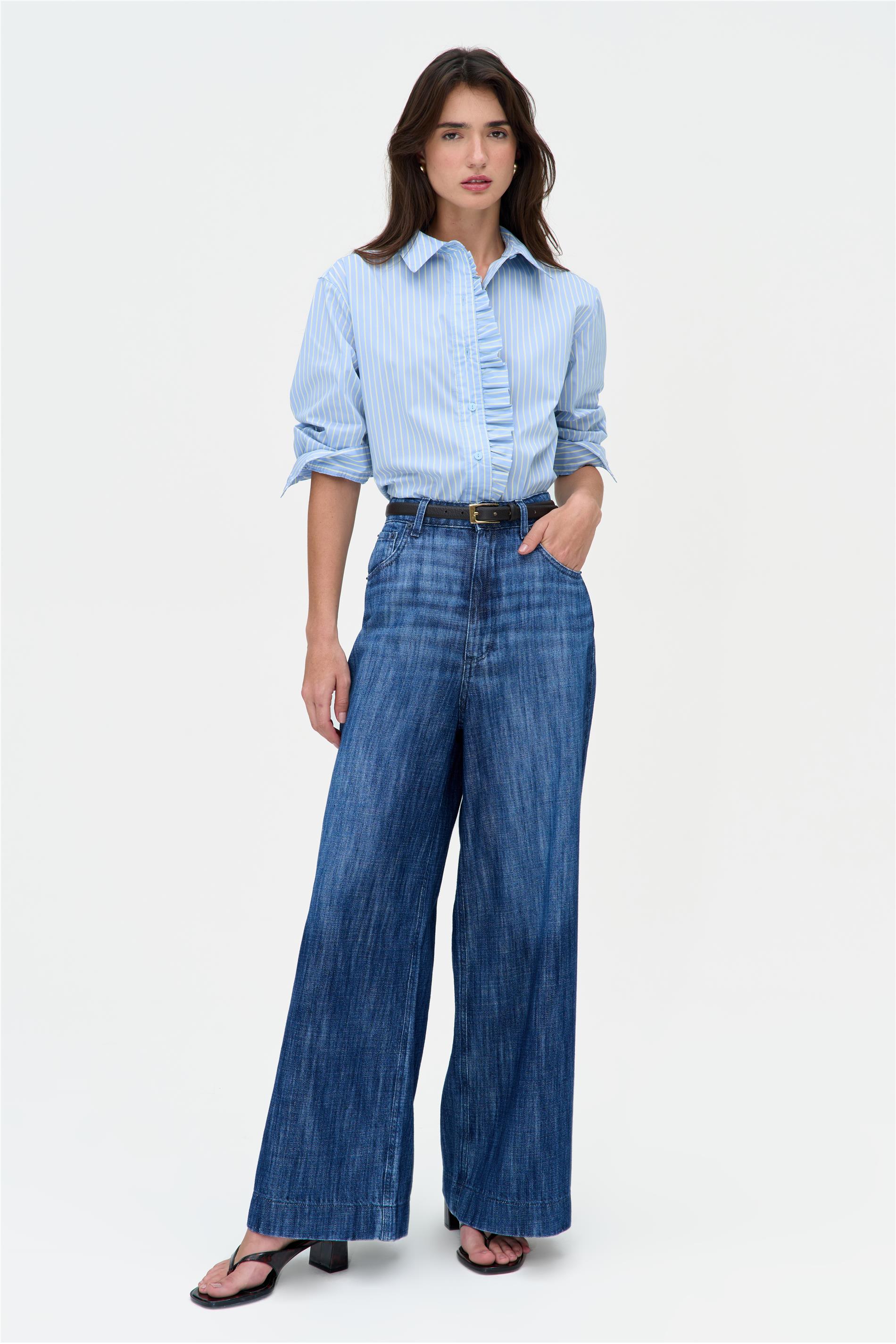 Calça Jeans Feminina Pantalona G5 C1