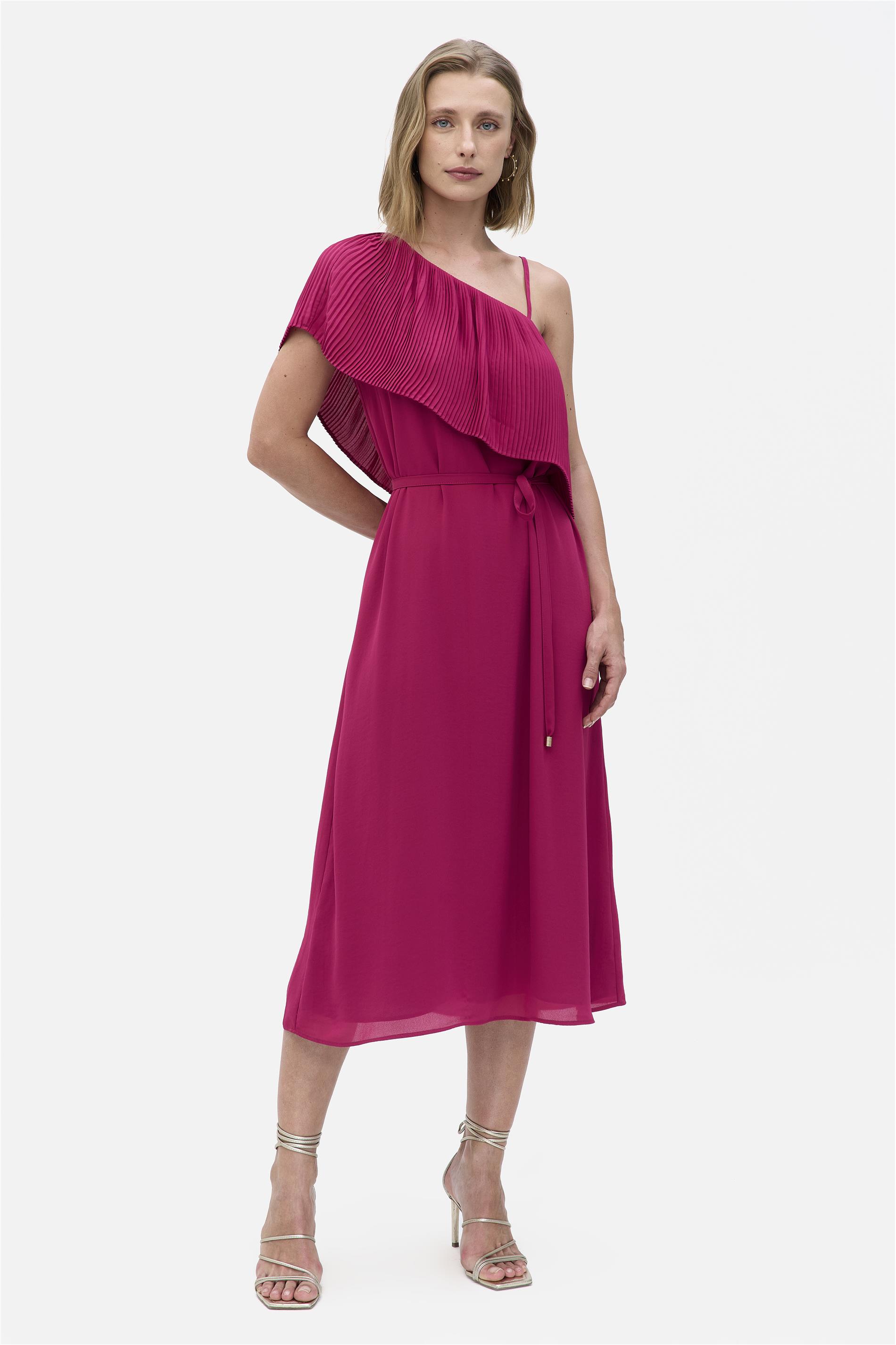 Vestido Midi Top Plissado