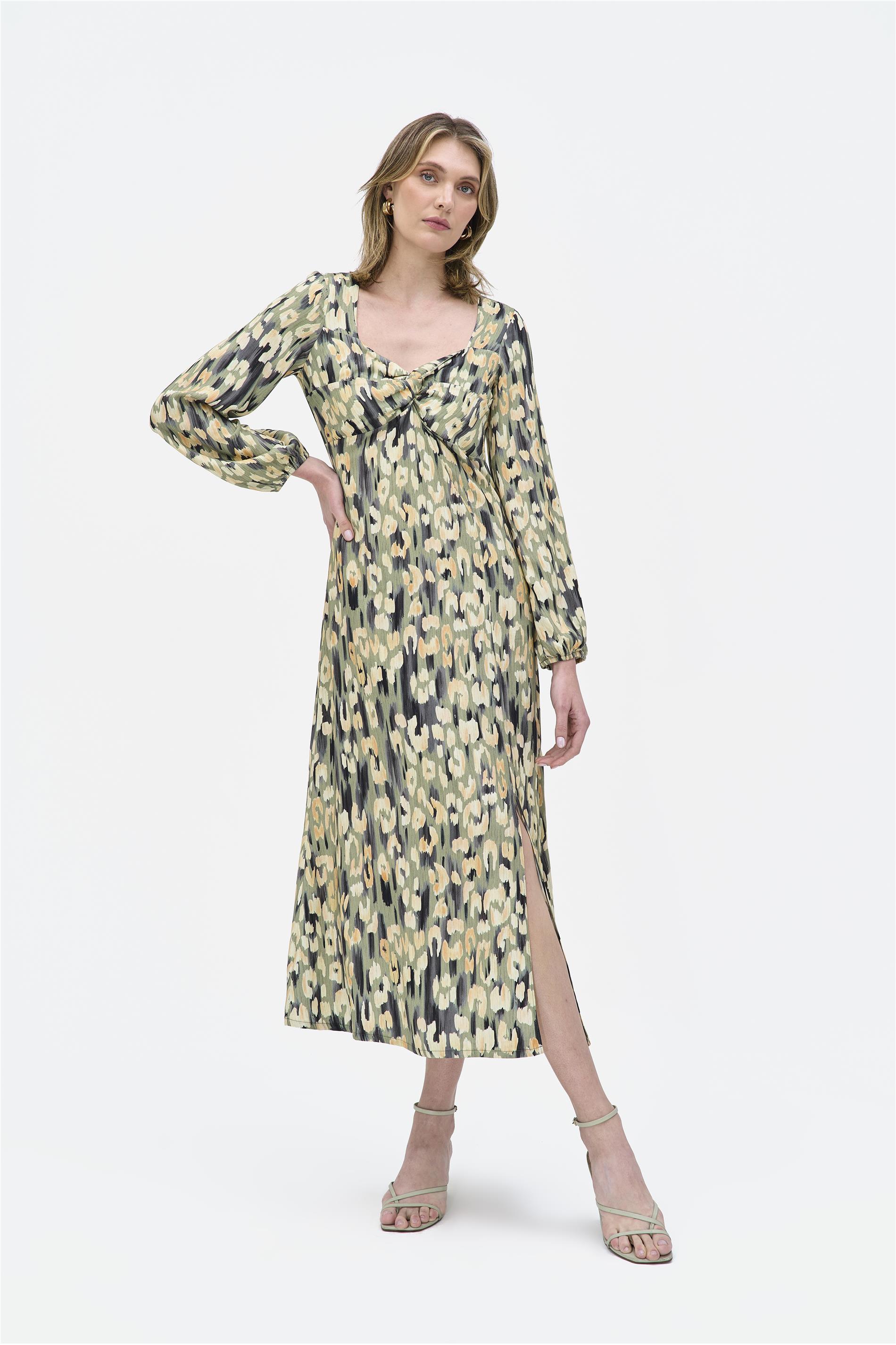 Vestido Longo Animal Print Solto
