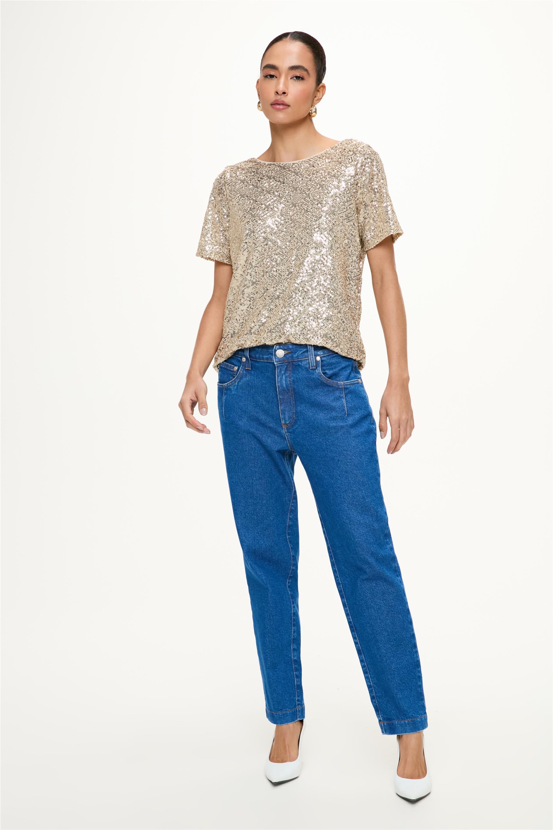 Calça Jeans Feminina Slim G4 Cropped