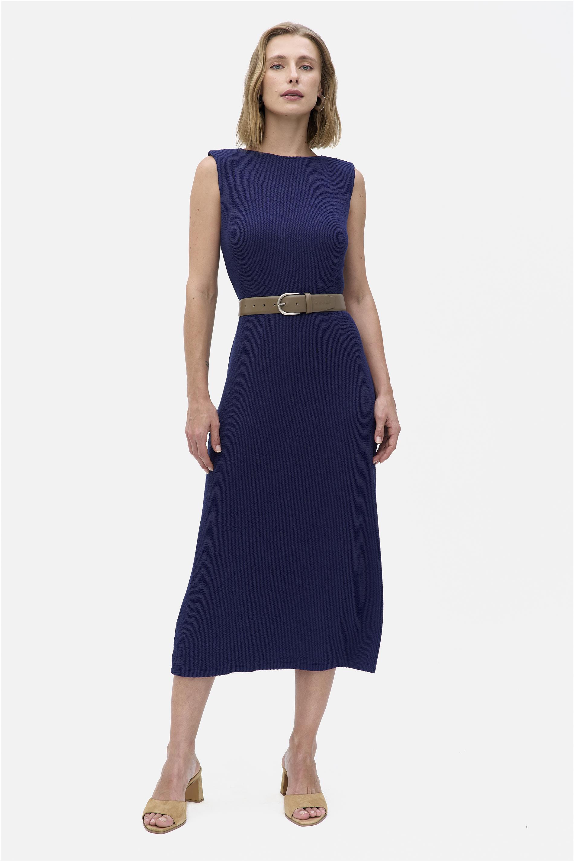 Vestido Midi Malha Texturizada