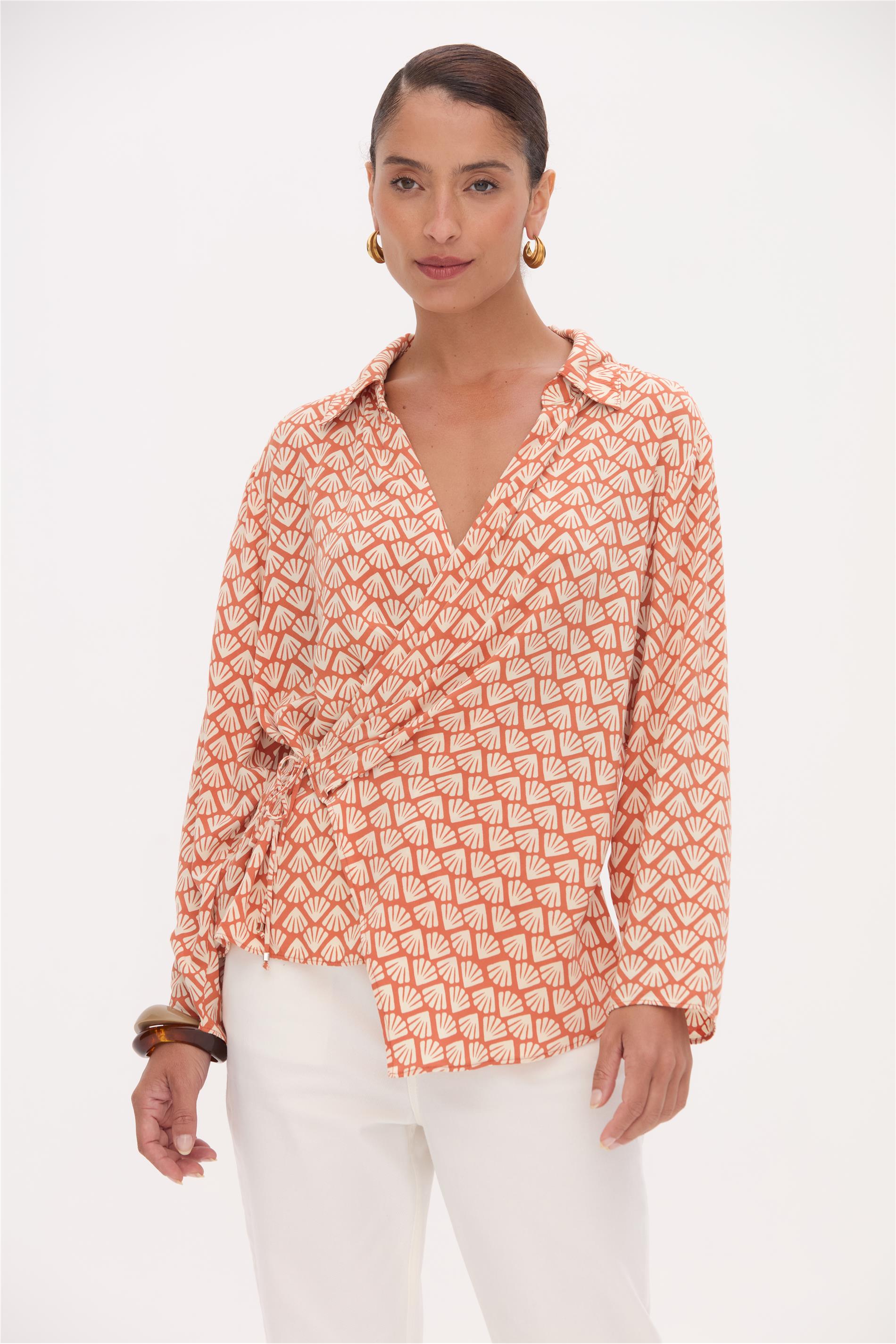 Blusa Feminina Estampada Manga Longa