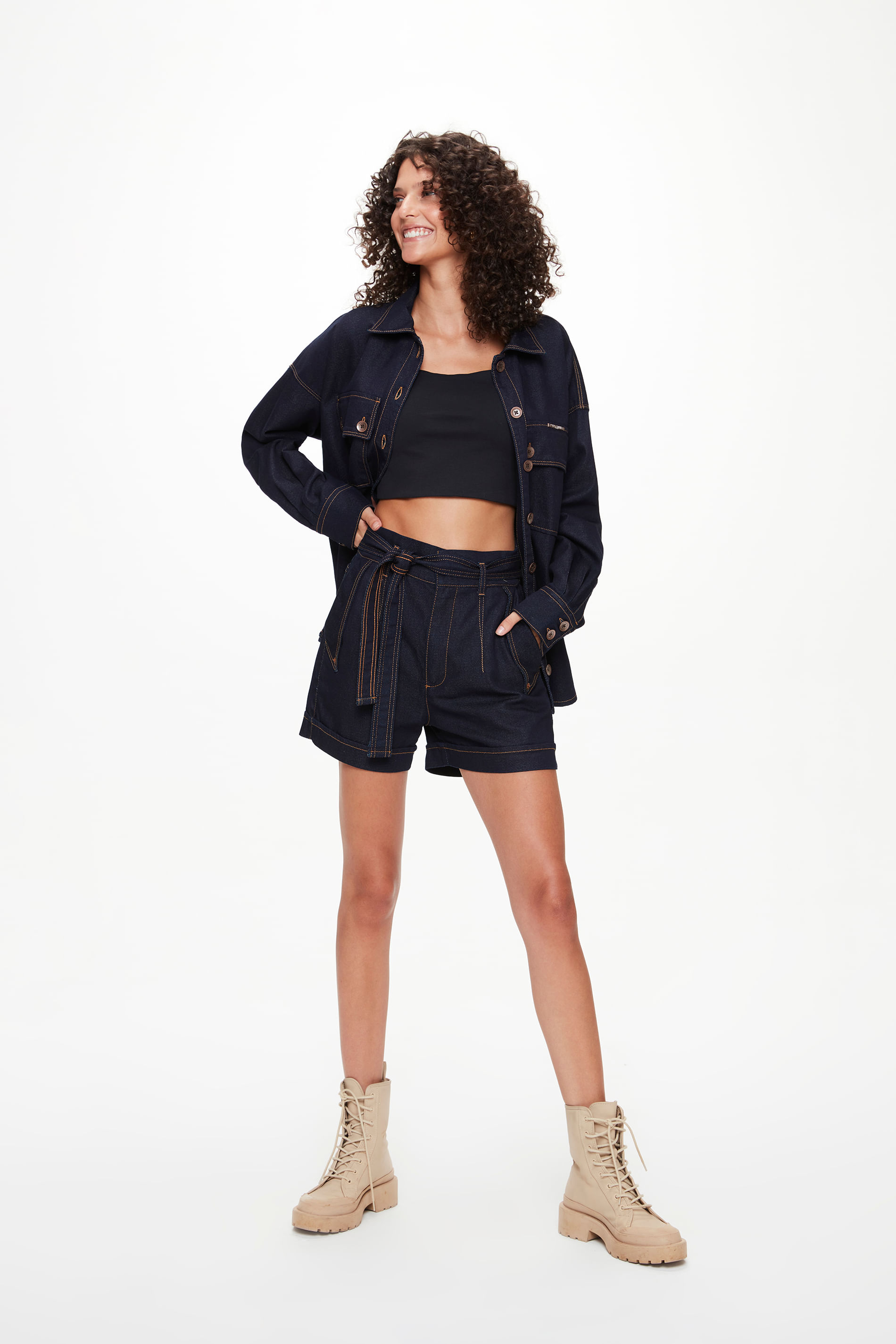 Short Jeans Clochard Médio Move Denim