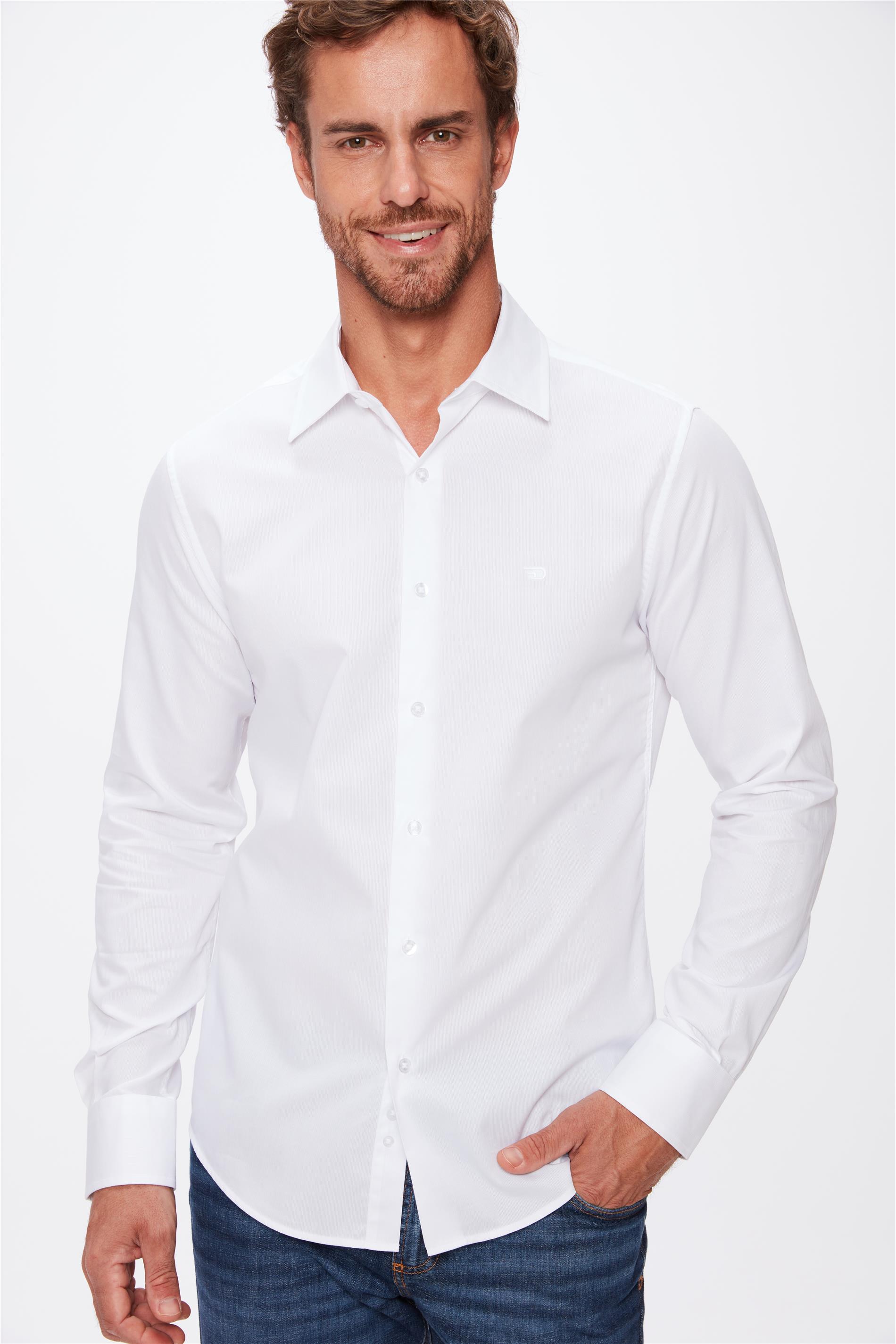 Camisa Social Clássica Manga Longa