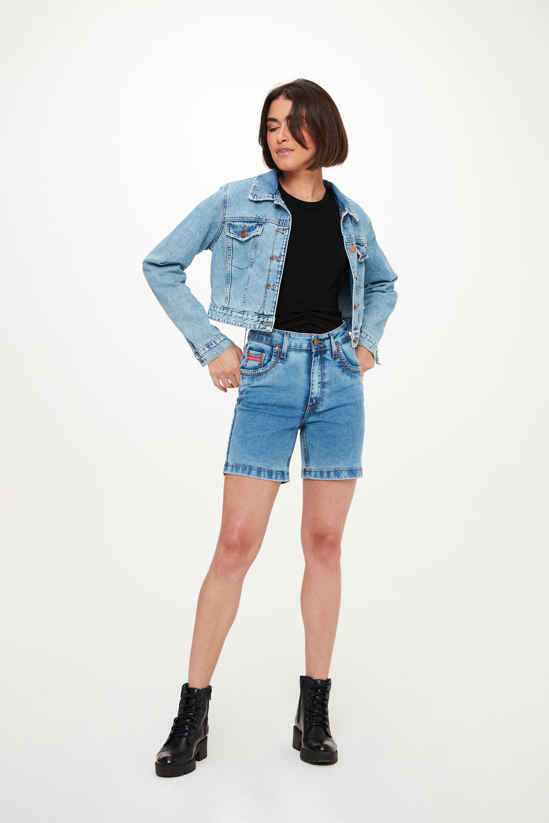 Bermuda Jeans Solta G4 C15 Feminina