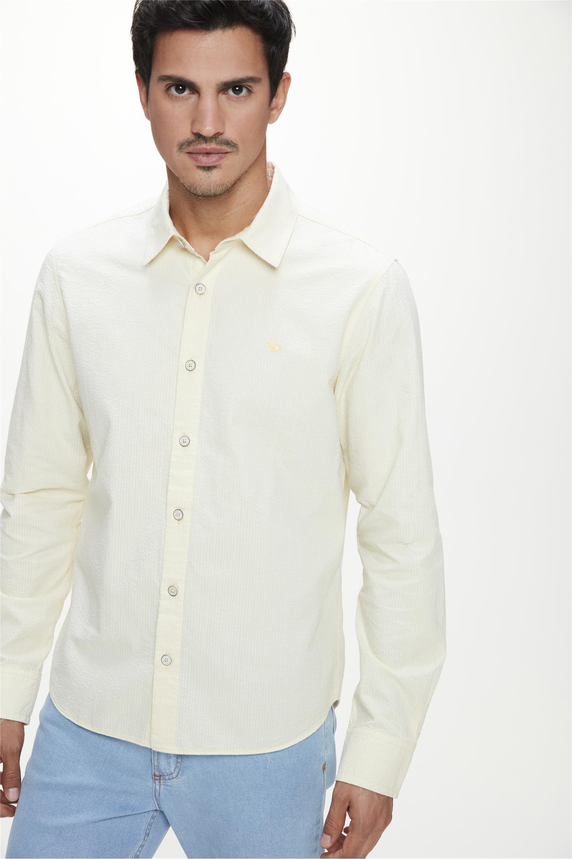 Camisa de Tecido Plano com Textura