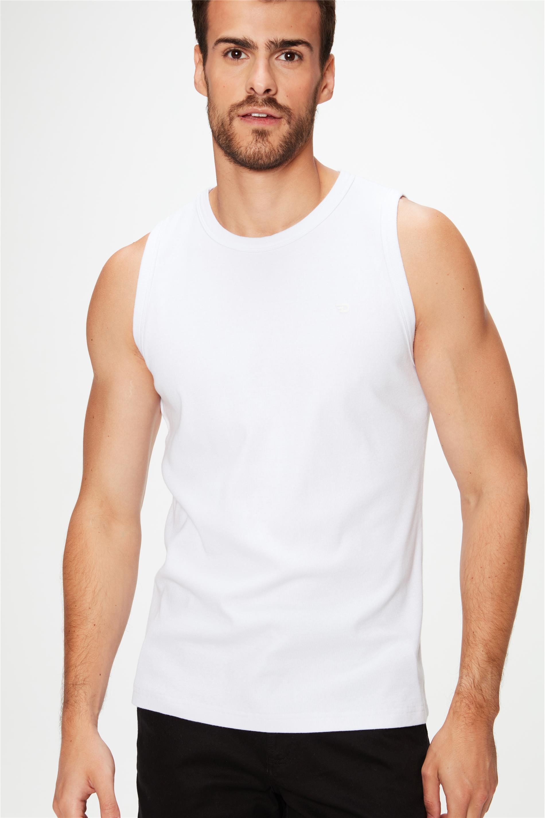Regata Malha Canelada Masculina