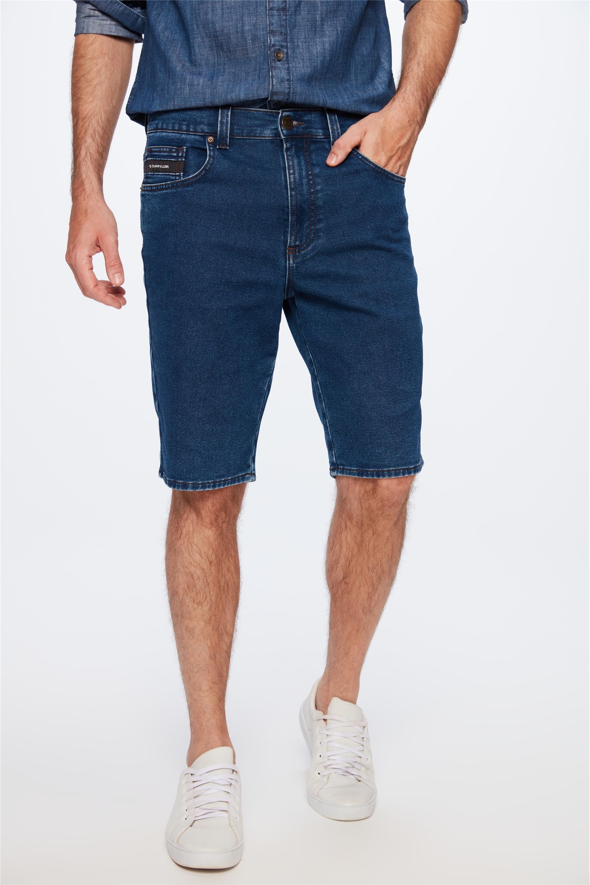 Bermuda Jeans Escuro Slim G4 C29