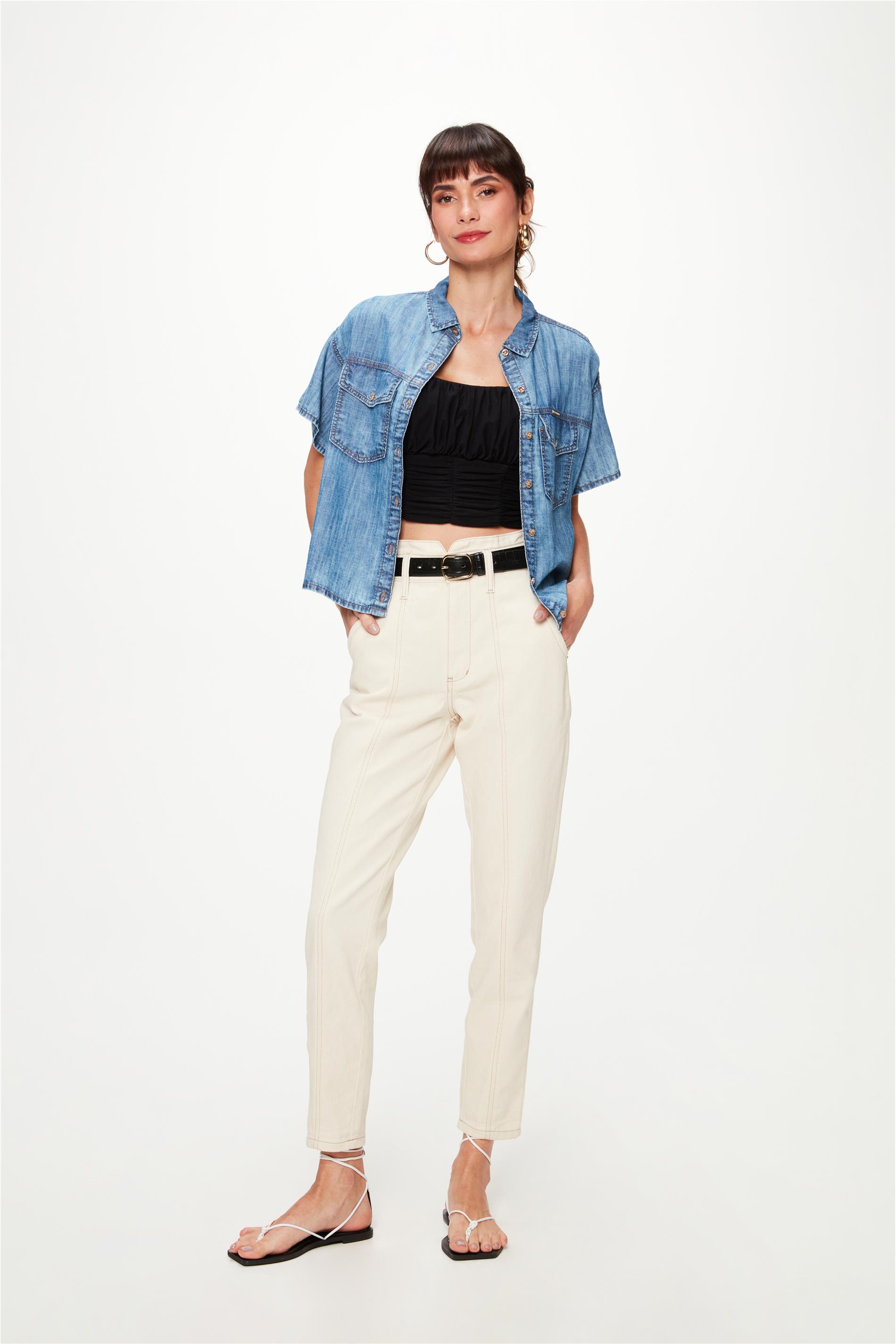 Calça de Sarja Clochard Cropped G5