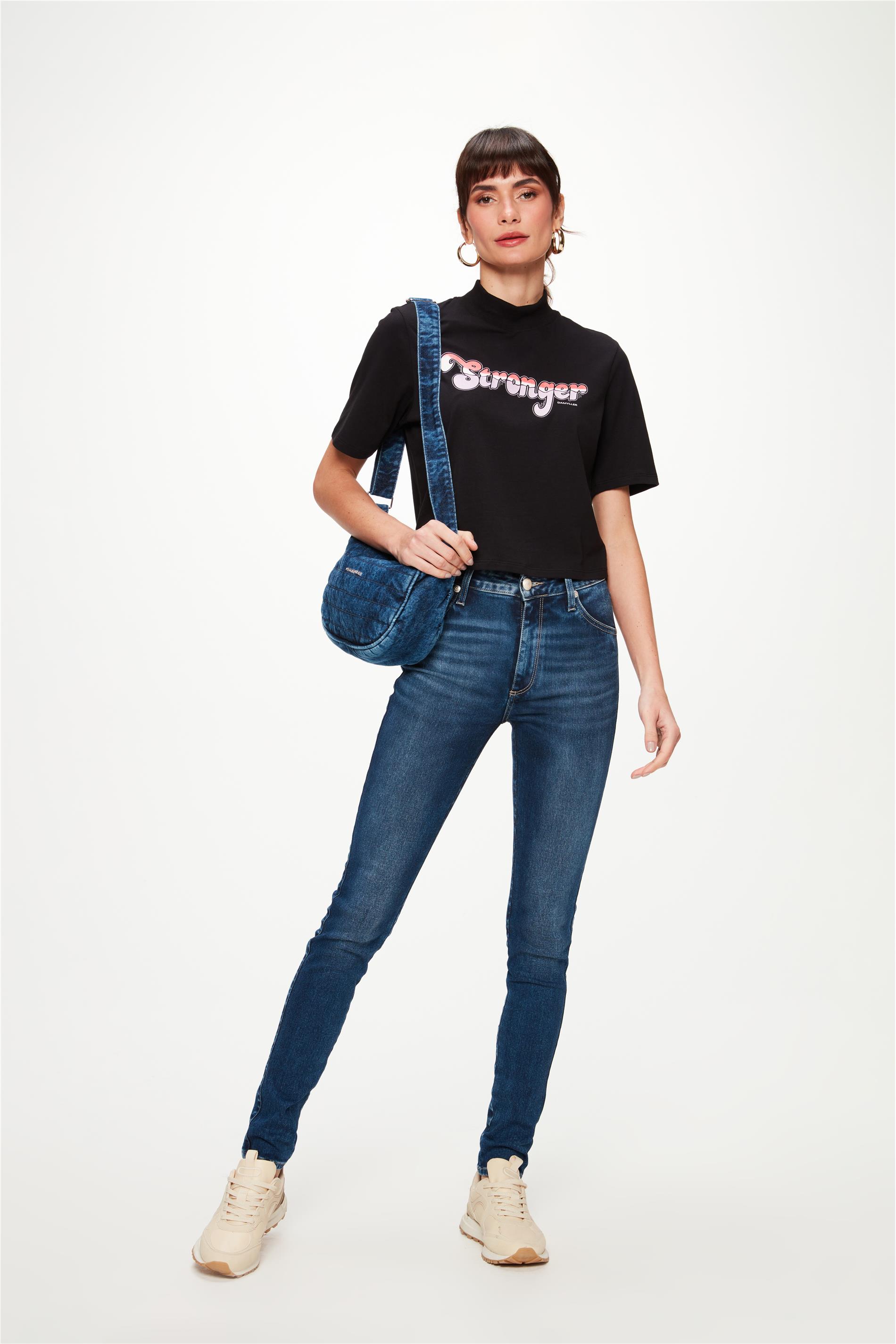 Calça Jeans Jegging com Cintura Alta C1