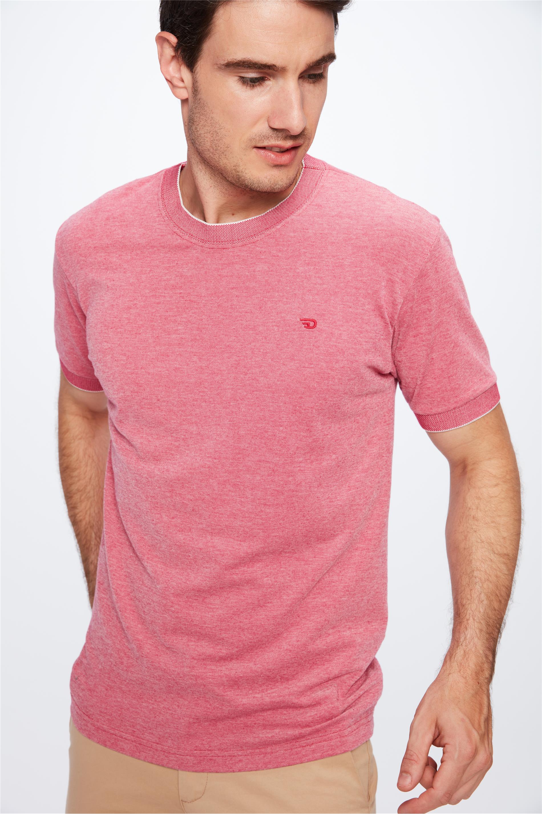 Camiseta Básica com Ribana Masculina