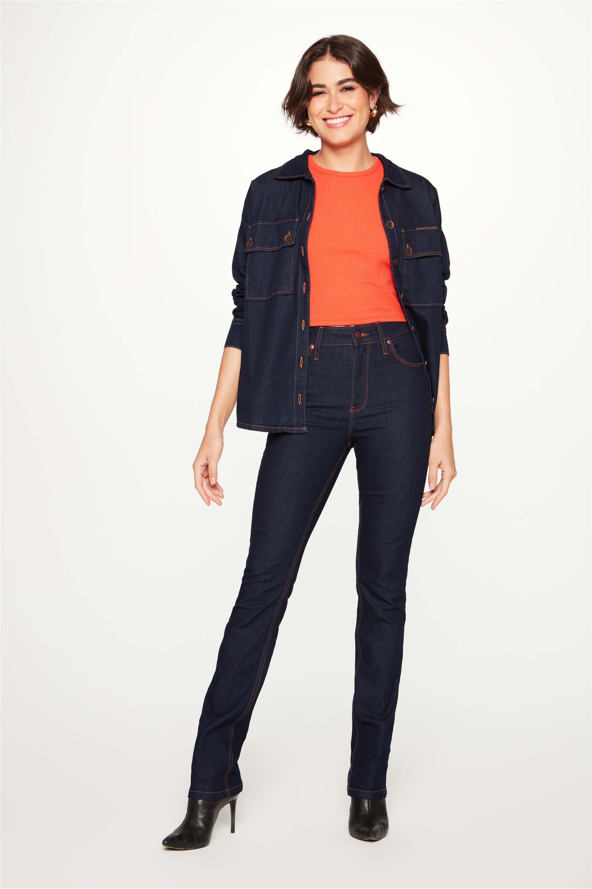 Calça Jeans Escuro Reta G5 C2