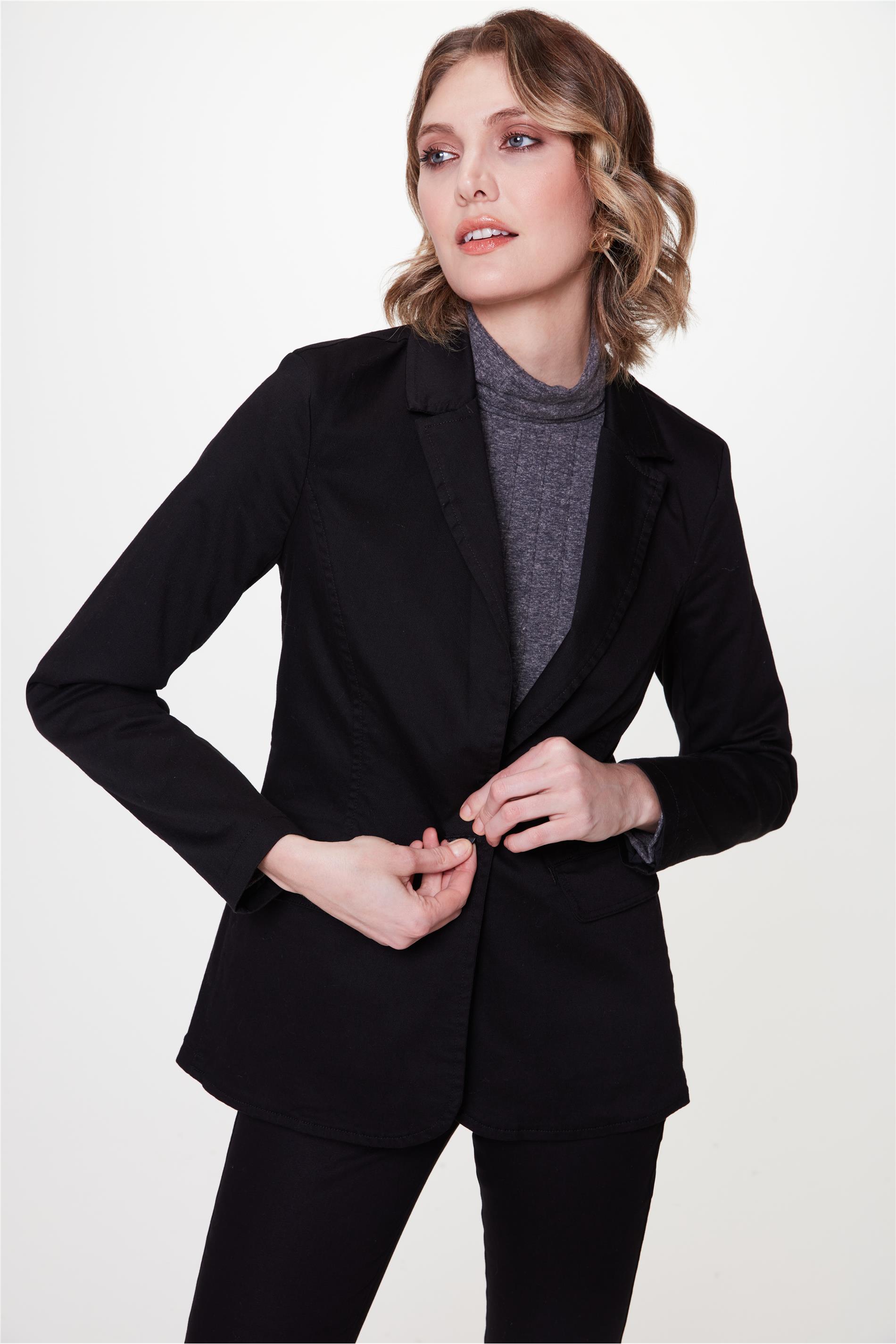 Blazer em Denim Color Feminino