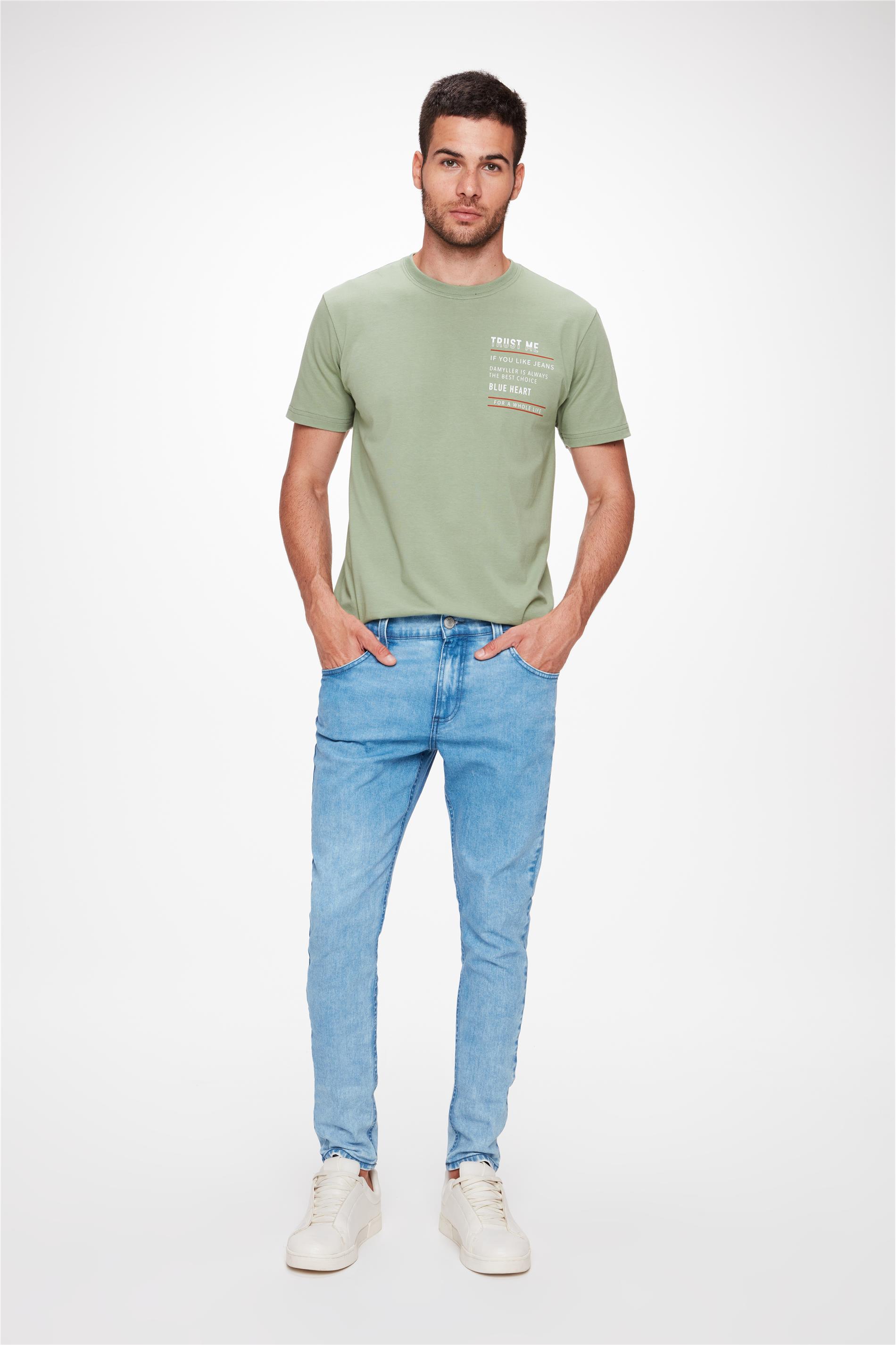 Calça Jeans Super Skinny Azul Médio G3