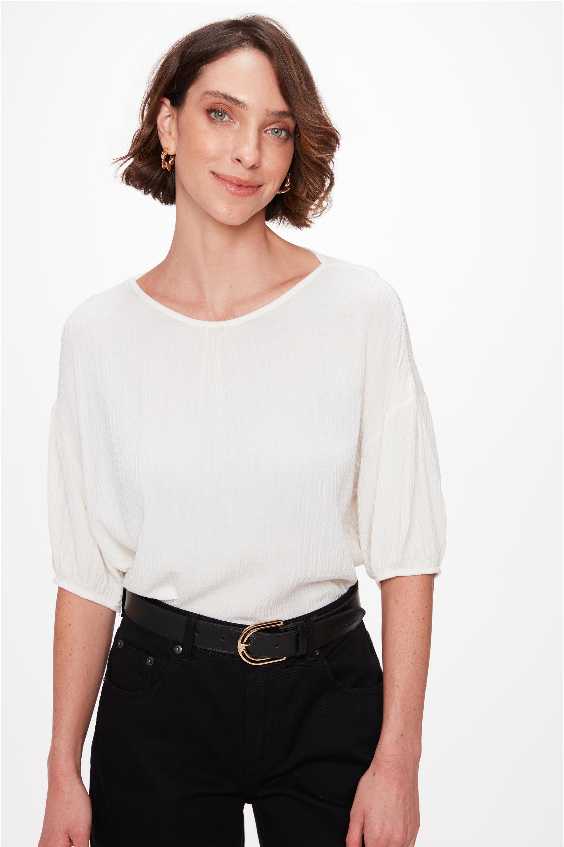 Blusa Feminina Texturizada Lastex