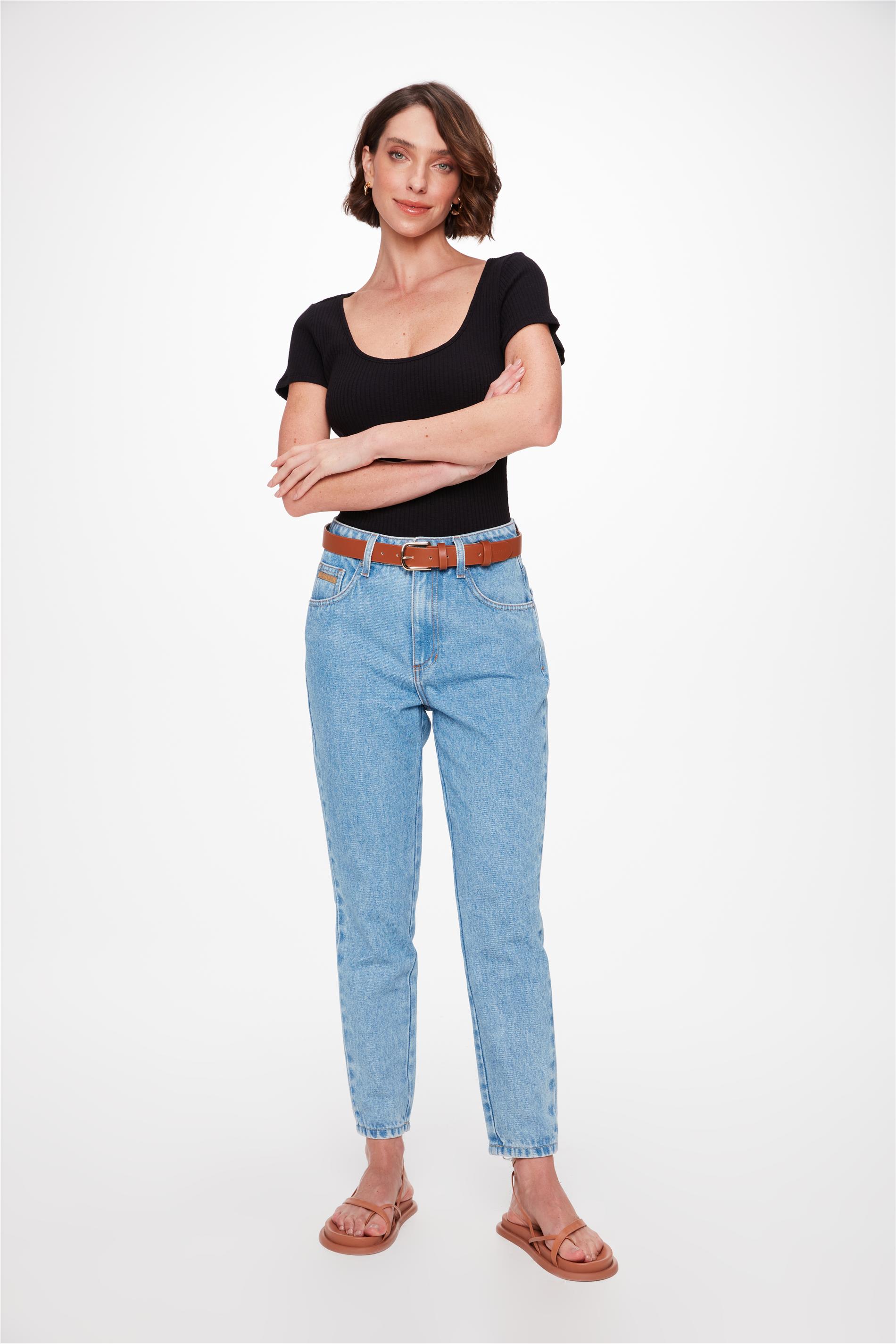 Calça Jeans Mom Clara Cropped G5