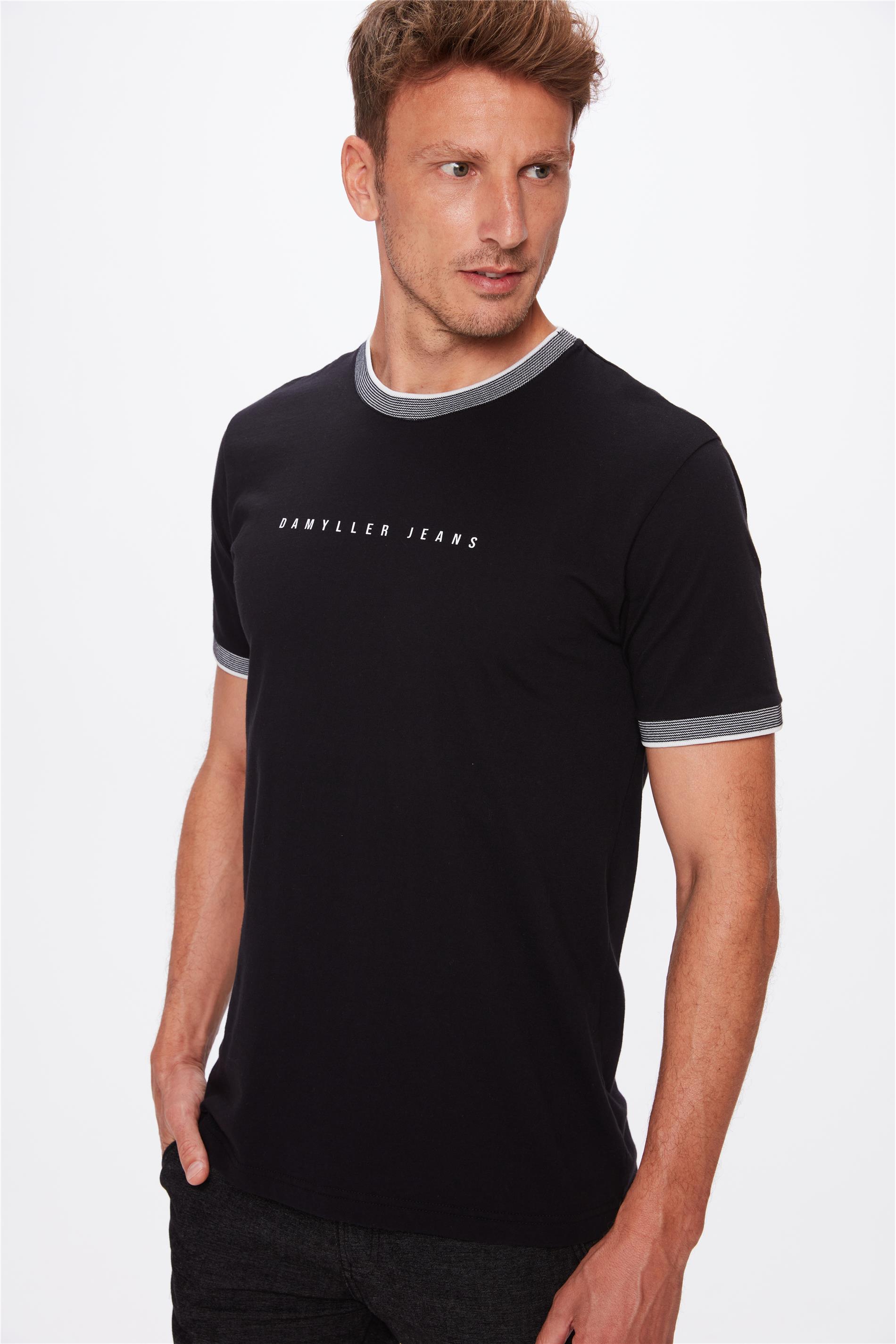 Camiseta Damyller Jeans com Ribana