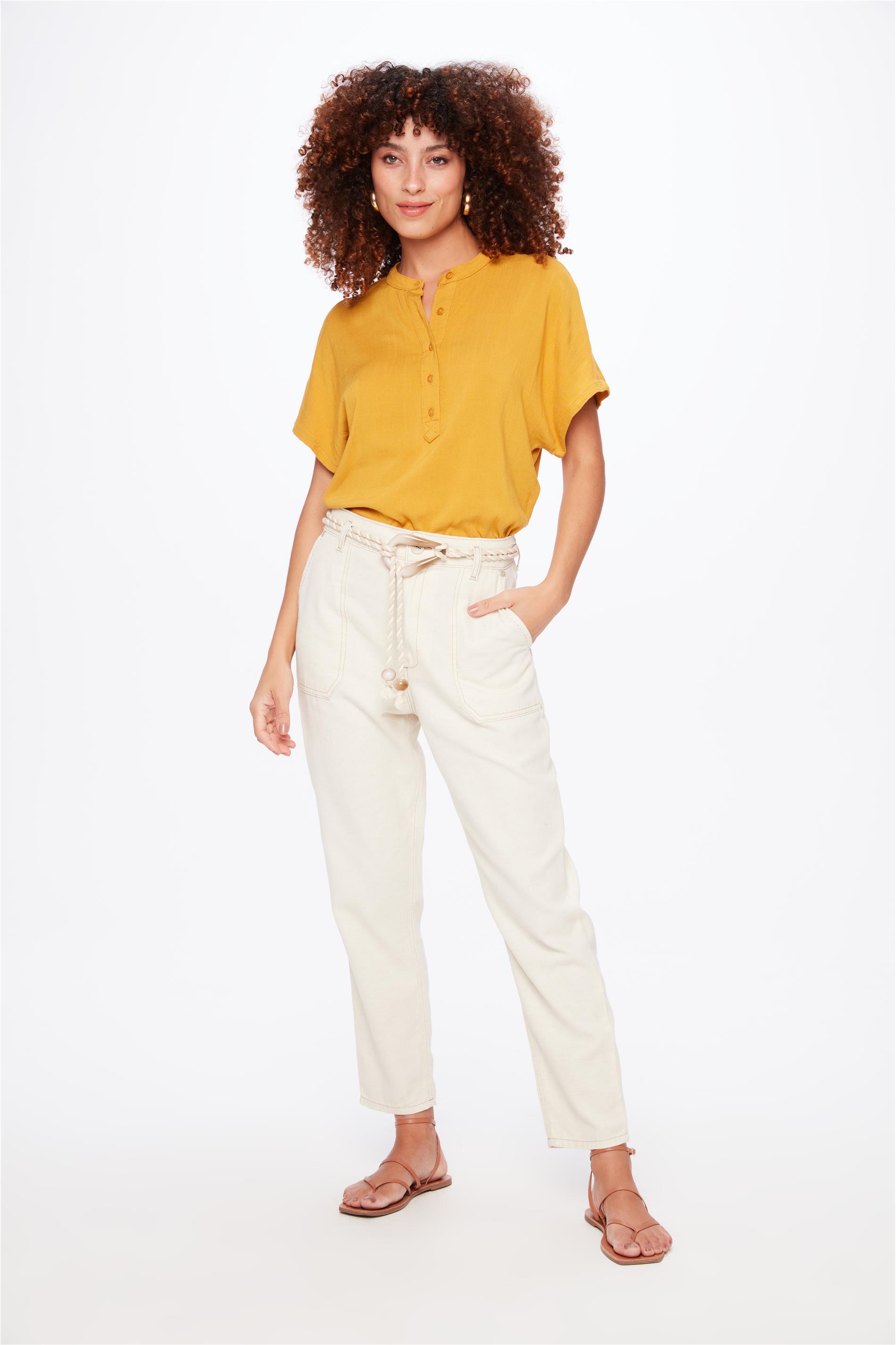 Calça Slim G5 com Cordão na Cintura