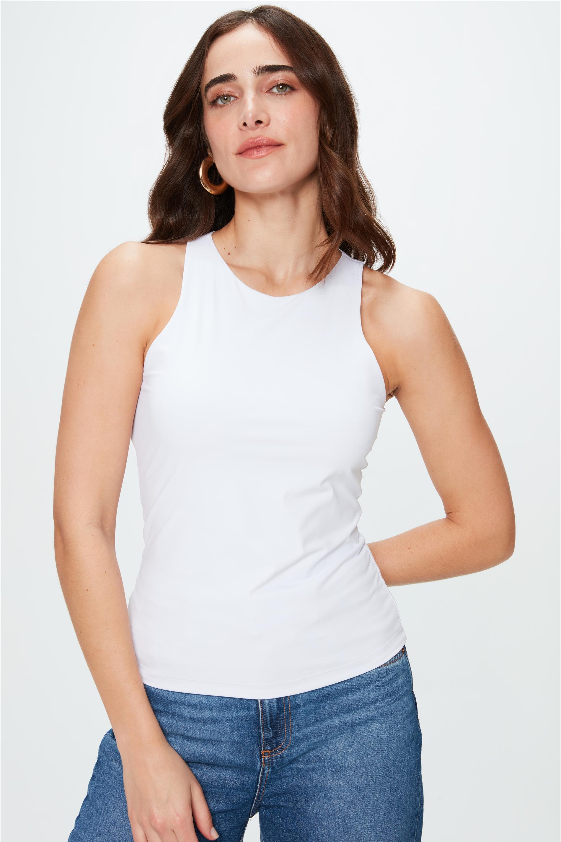 Blusa Estilo Regata com Forro Duplo