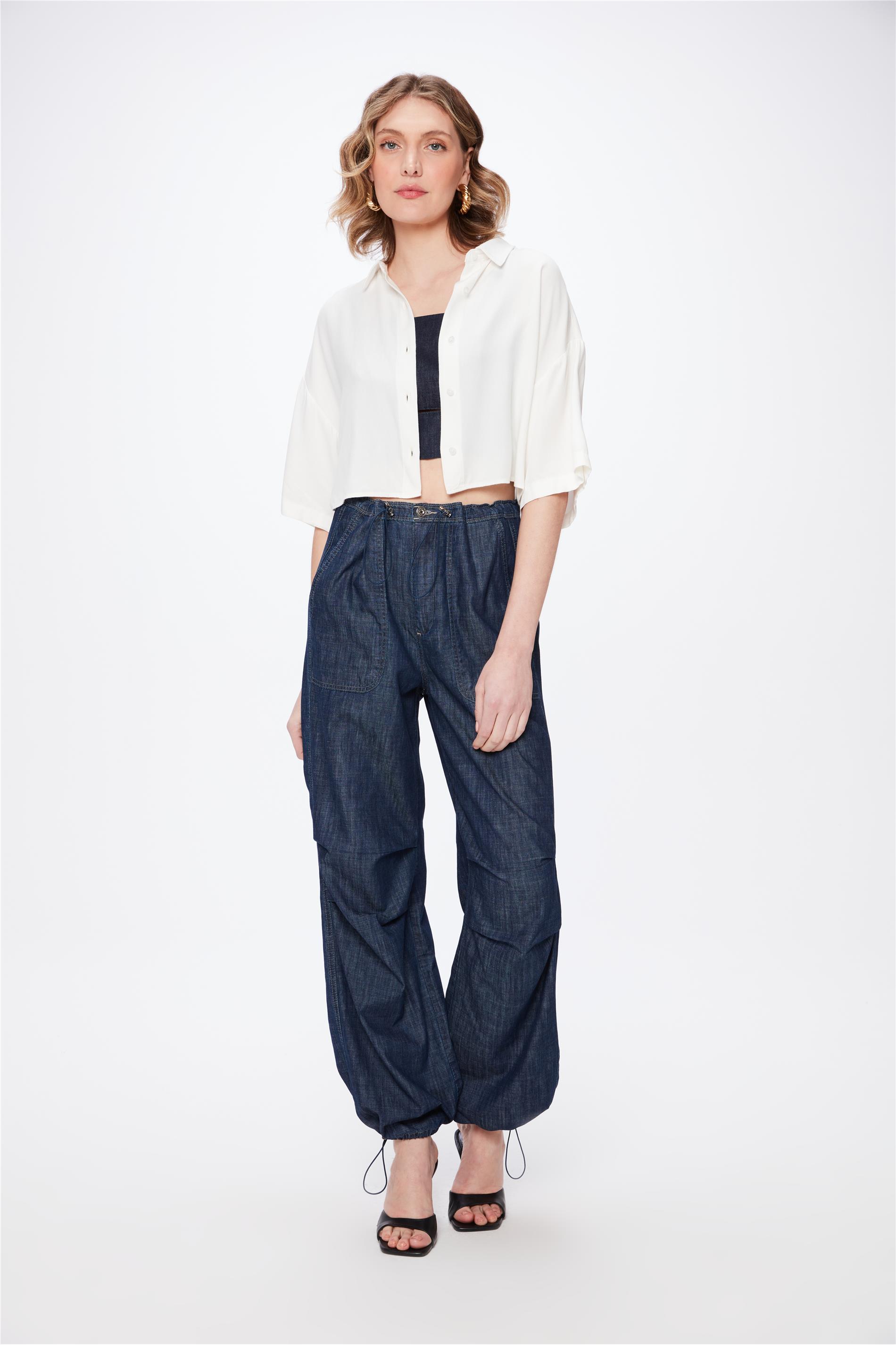 Calça Jeans Parachute Feminina