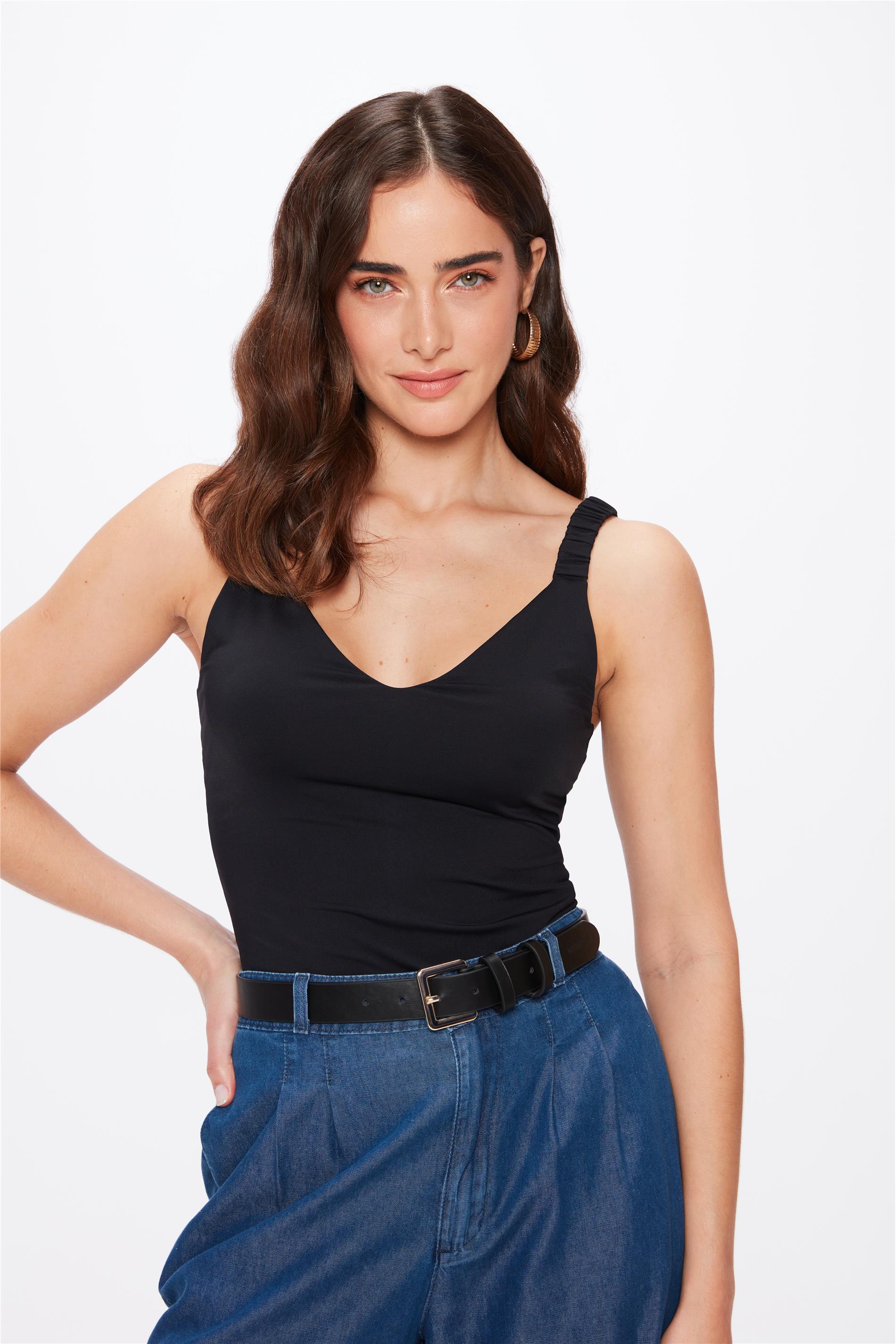 Blusa Decotada com Alças de Elástico