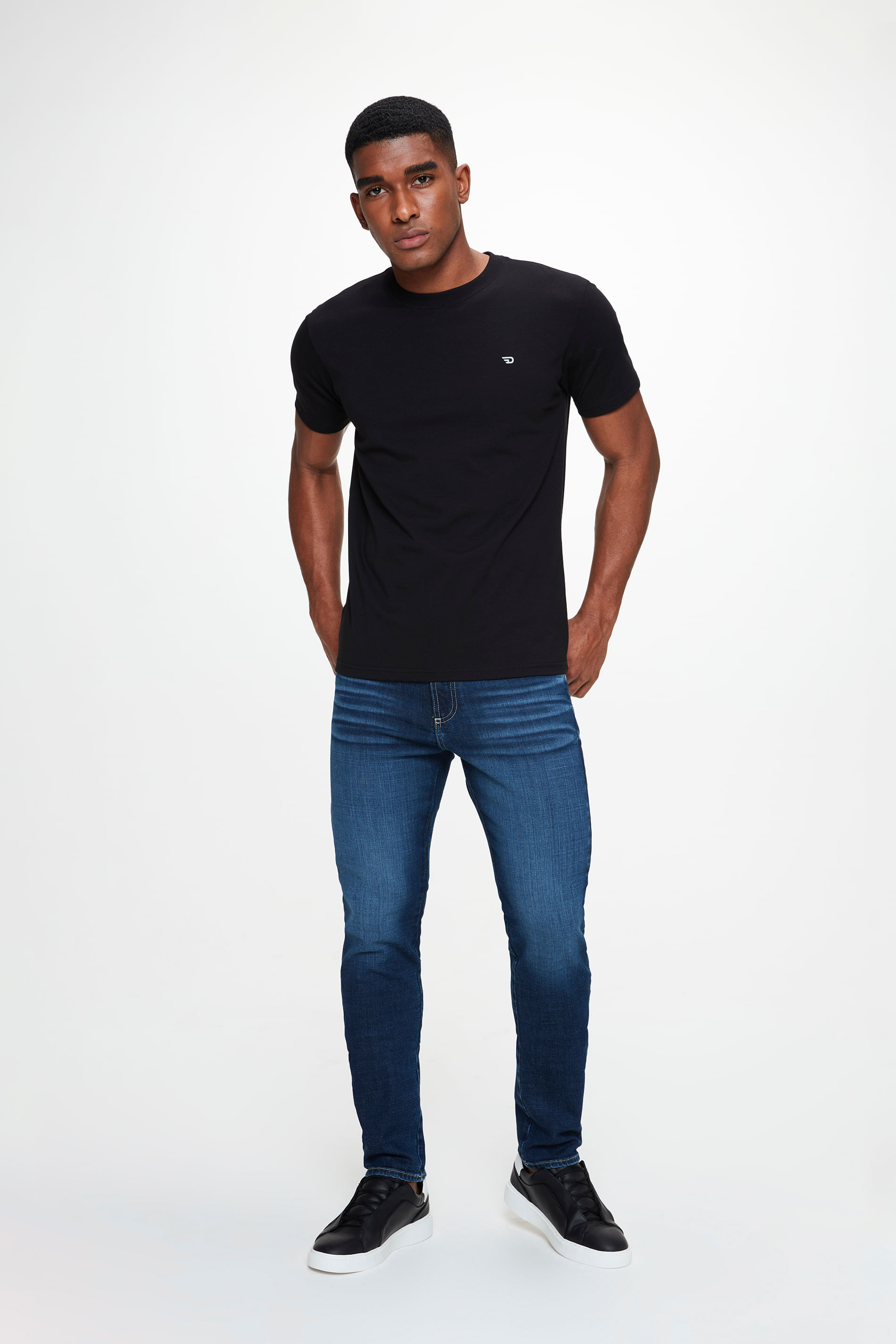 Calça Jeans Escuro Skinny C2
