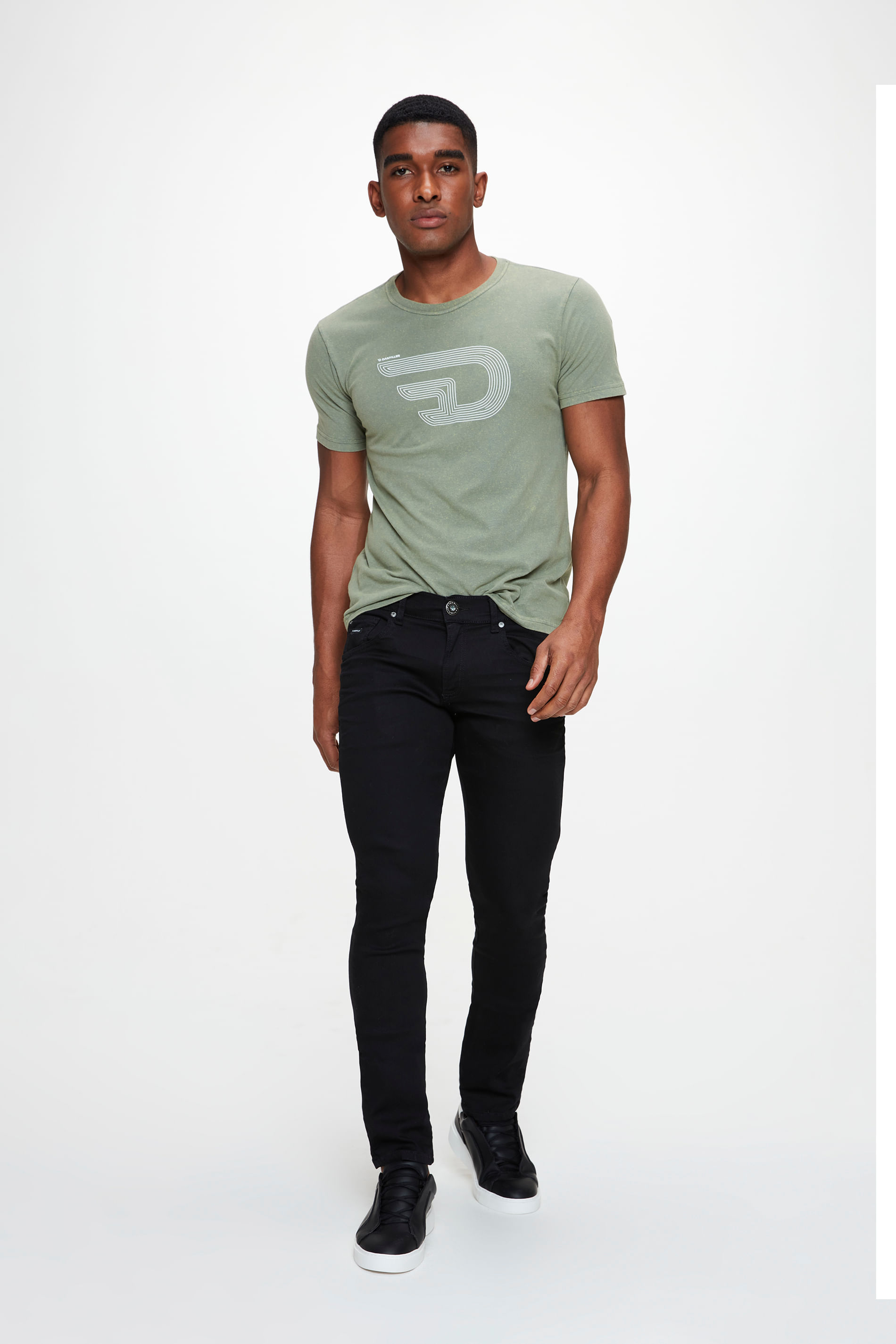Calça Skinny Preta Masculina