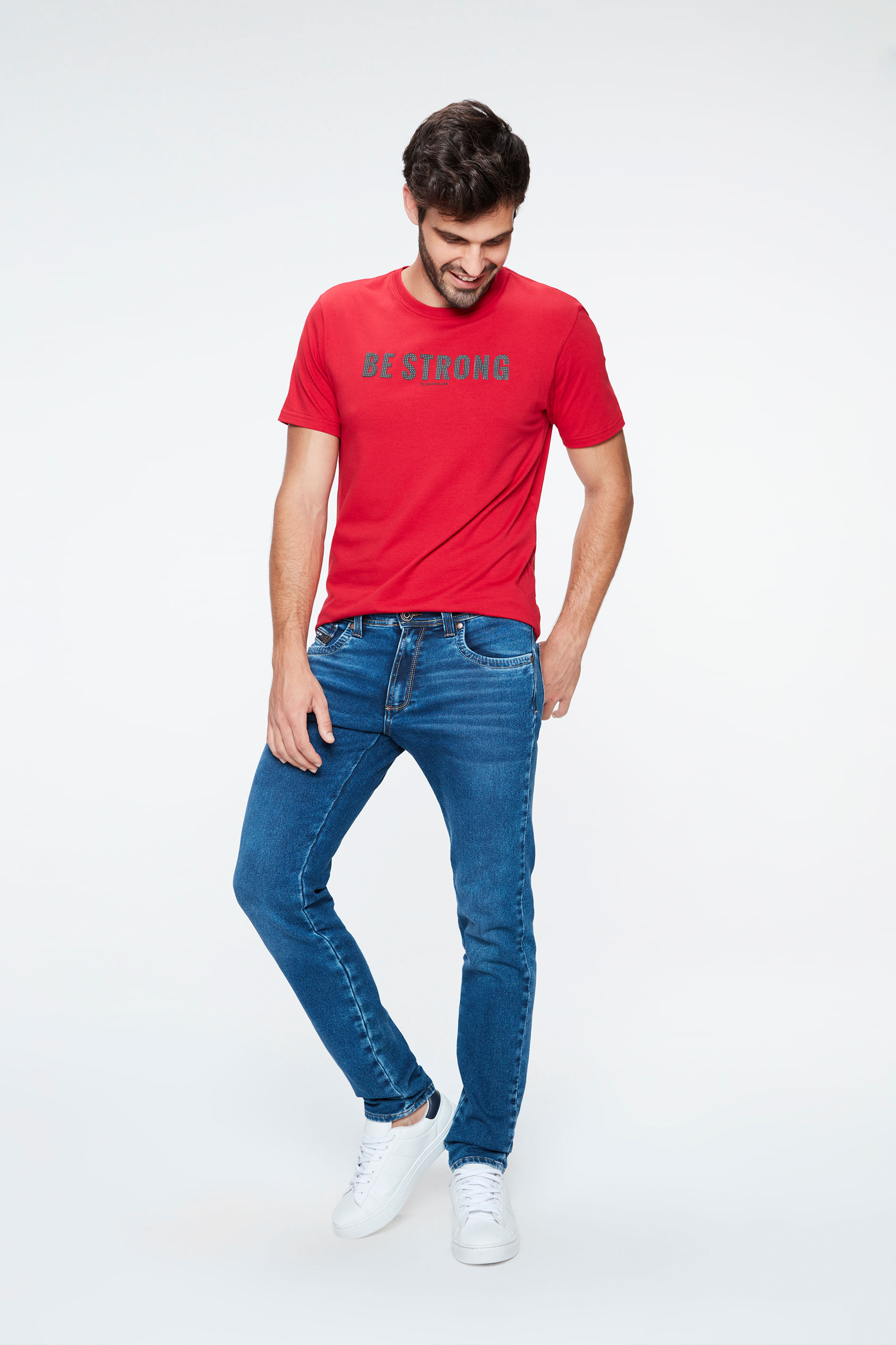 Calça Jeans Escura Skinny Masculina