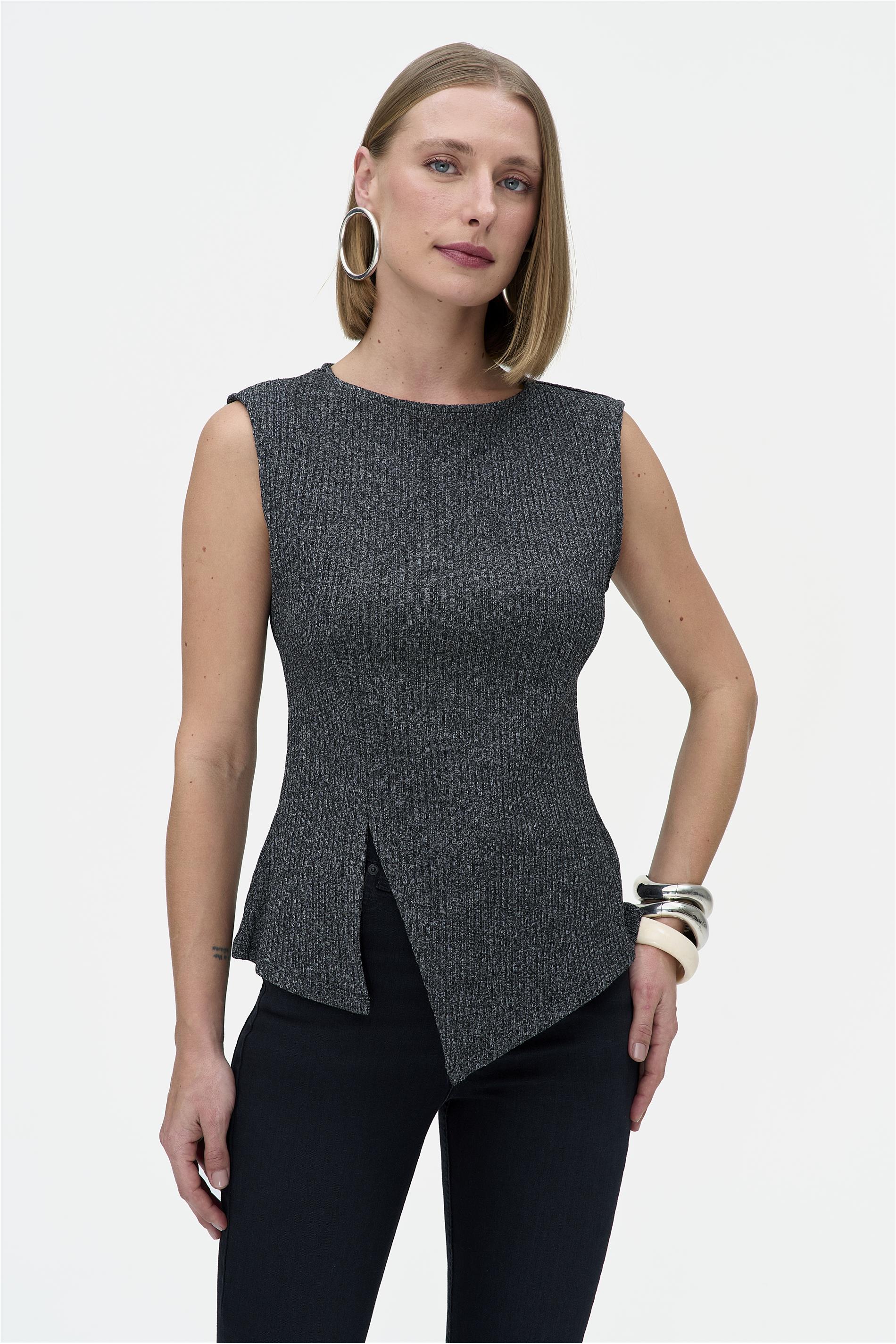 Blusa Feminina com Barra Assimétrica