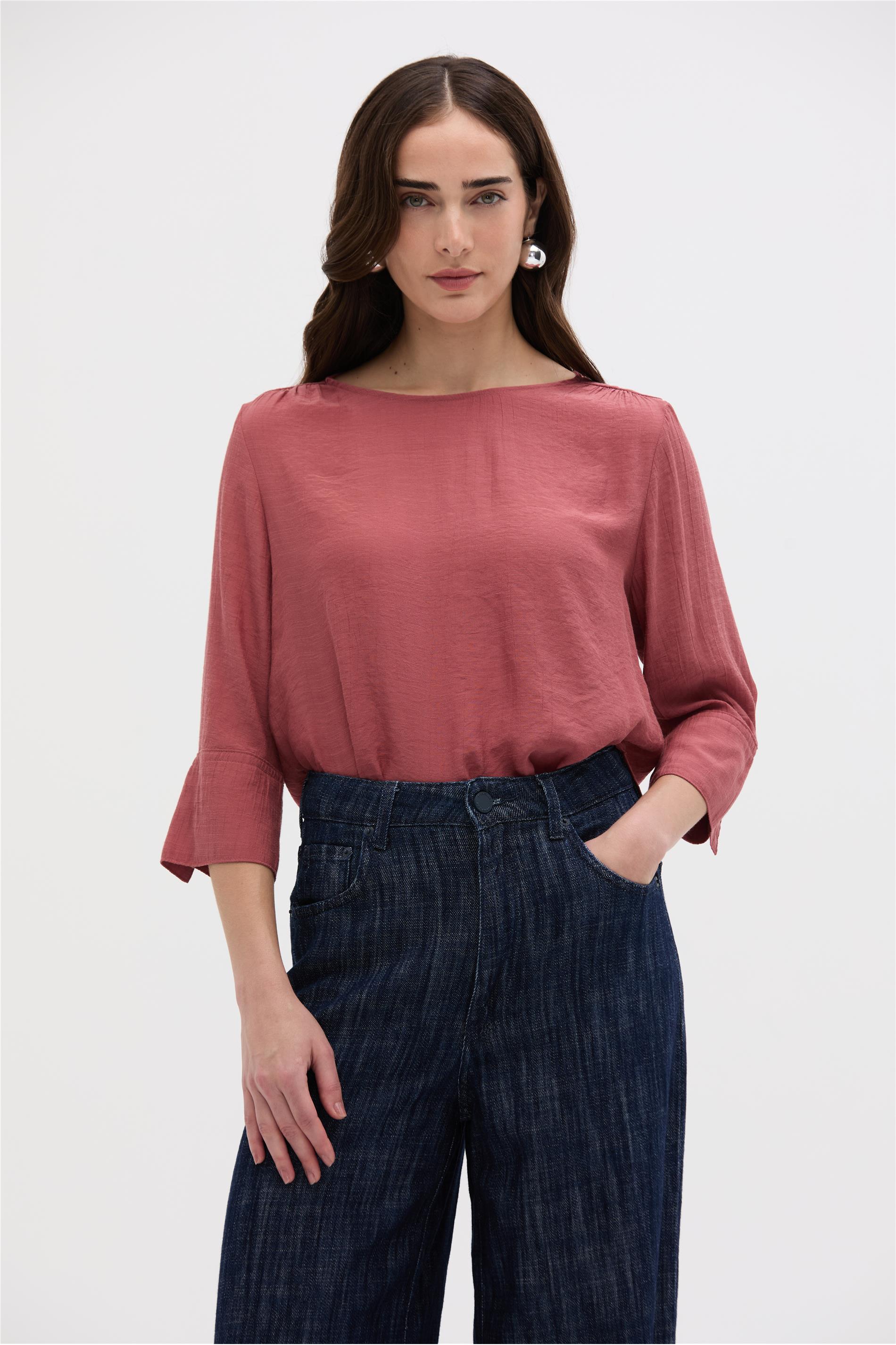 Blusa Feminina com Franzido nos Ombros