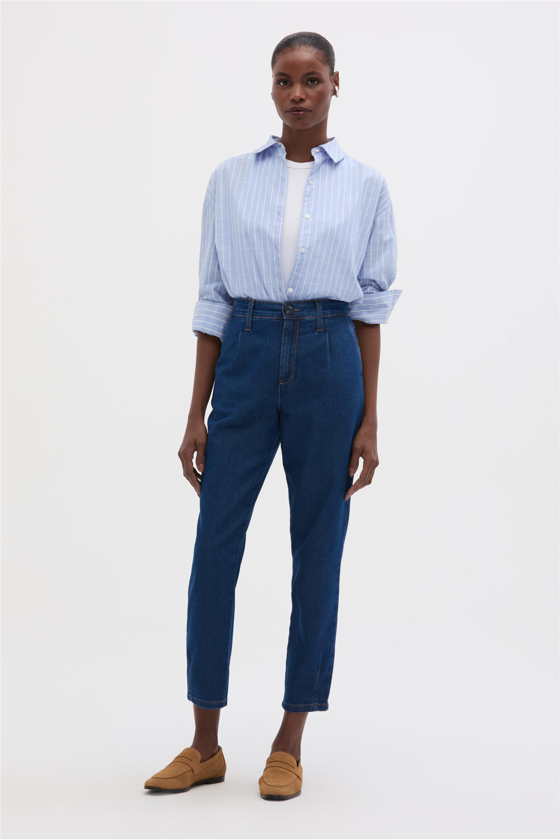 Calça Jeans Alfaiataria G5 Cropped