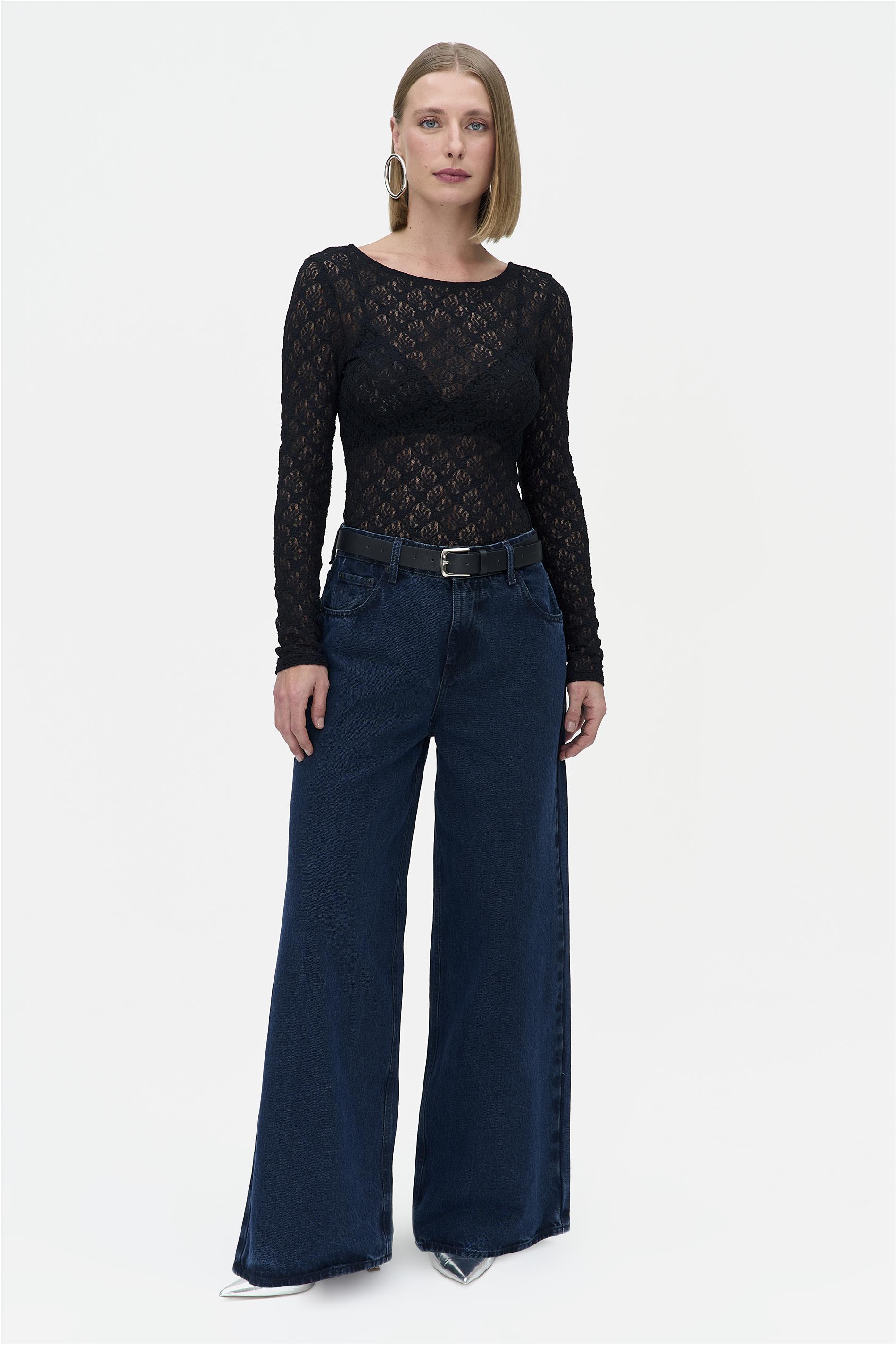 Calça Feminina Wide Lag e Cintura Média