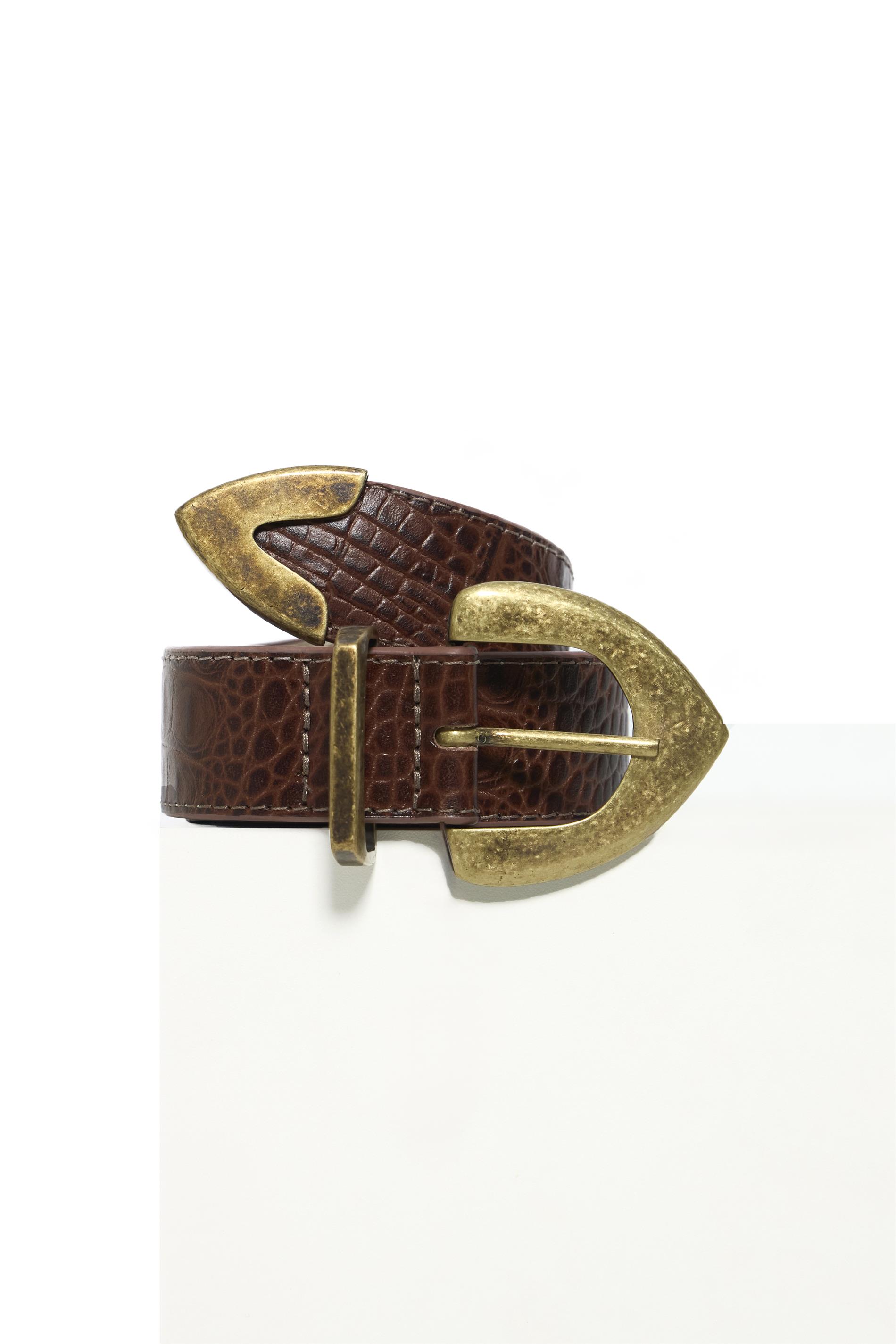 Cinto Feminino Croco com Fivela