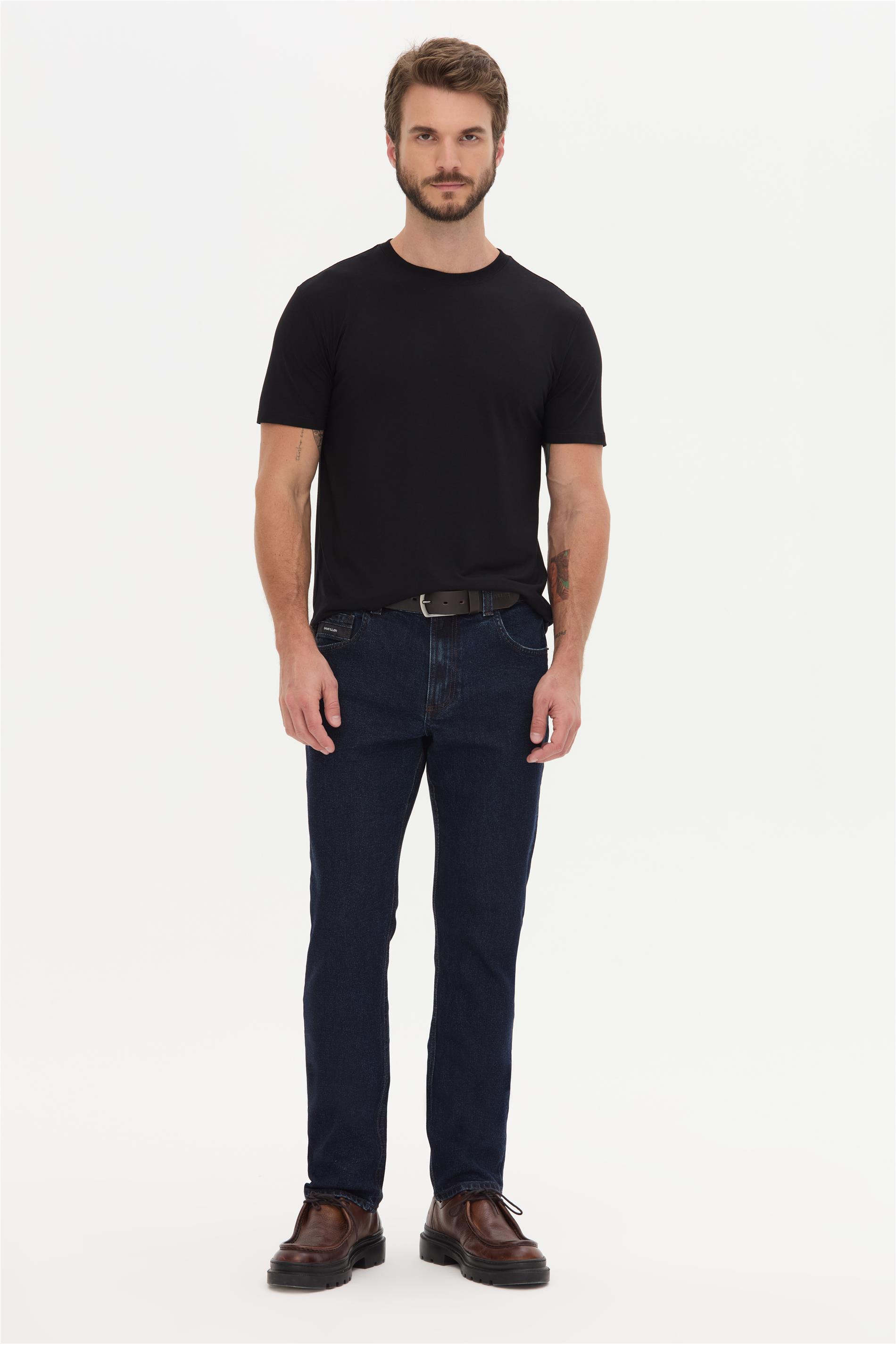 Calça Jeans Skinny Masculino em Liocel
