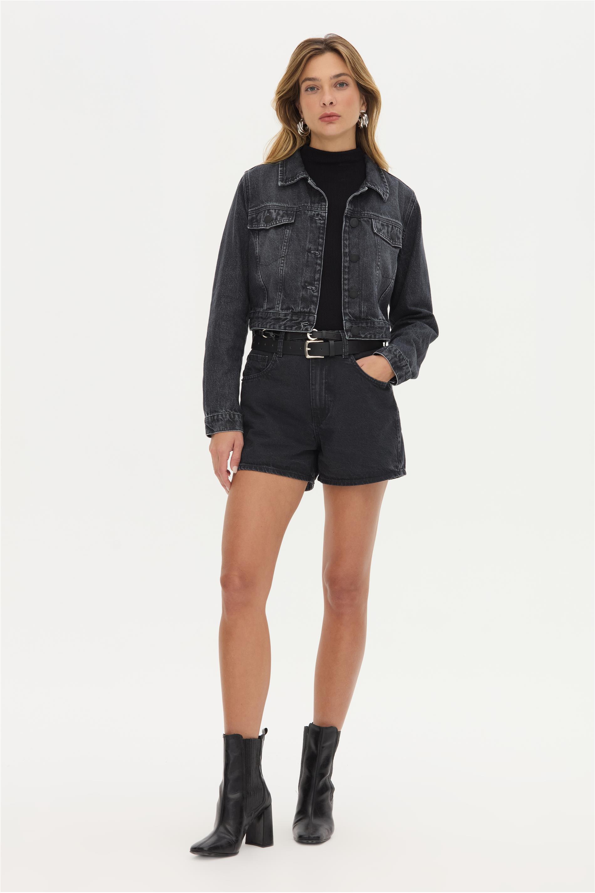 Short Jeans Feminino Mom
