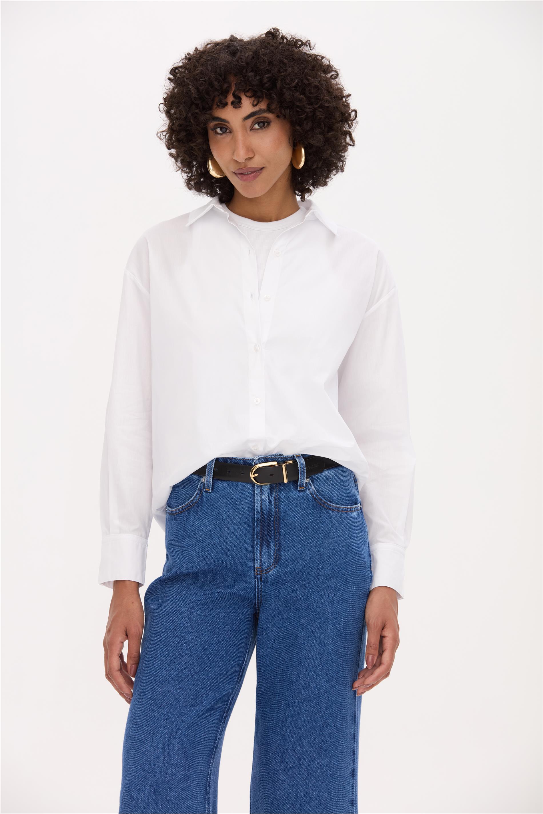 Camisa Feminina Clássica 100% algodão