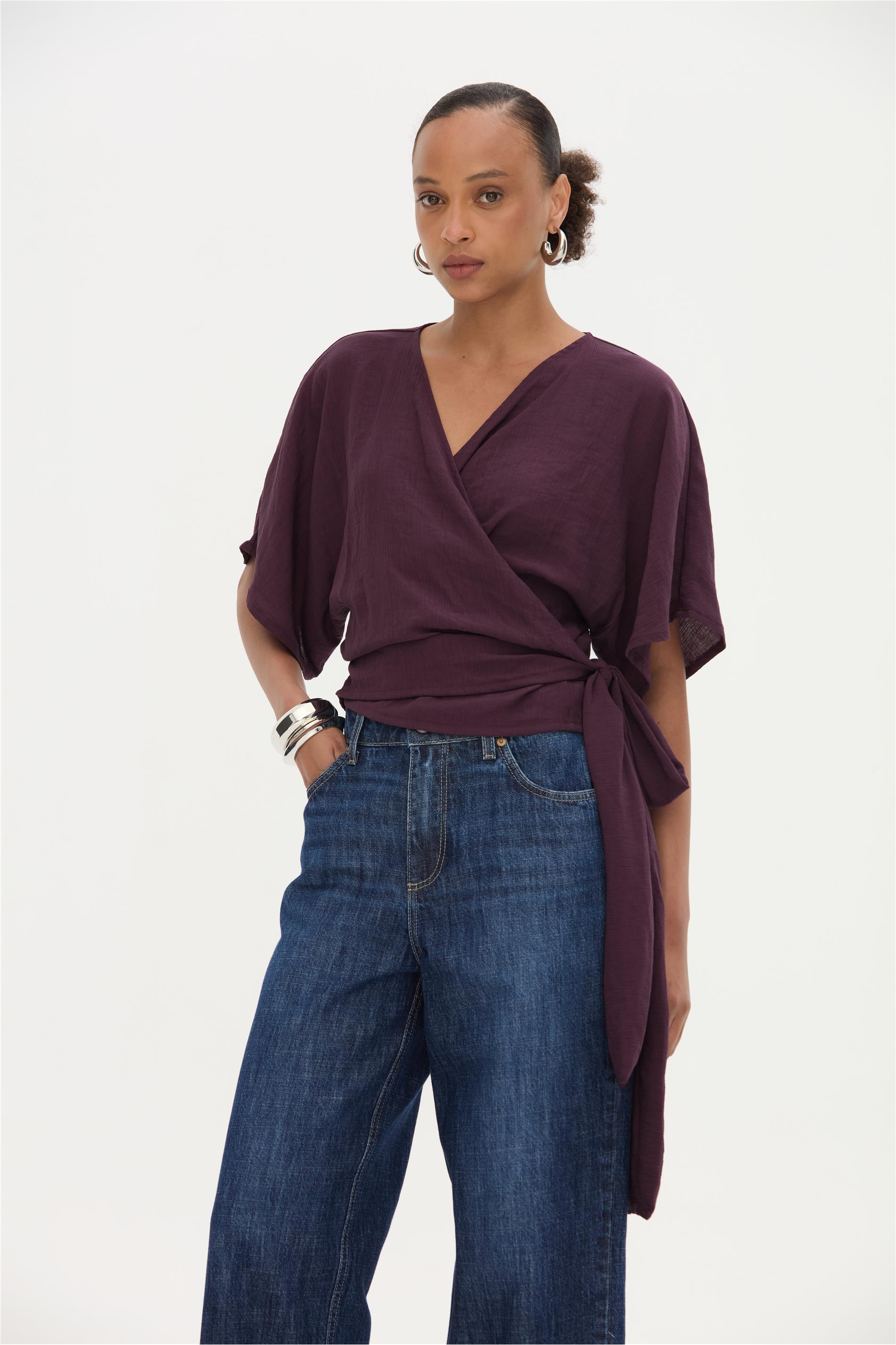 Blusa Transpassada com Amarração