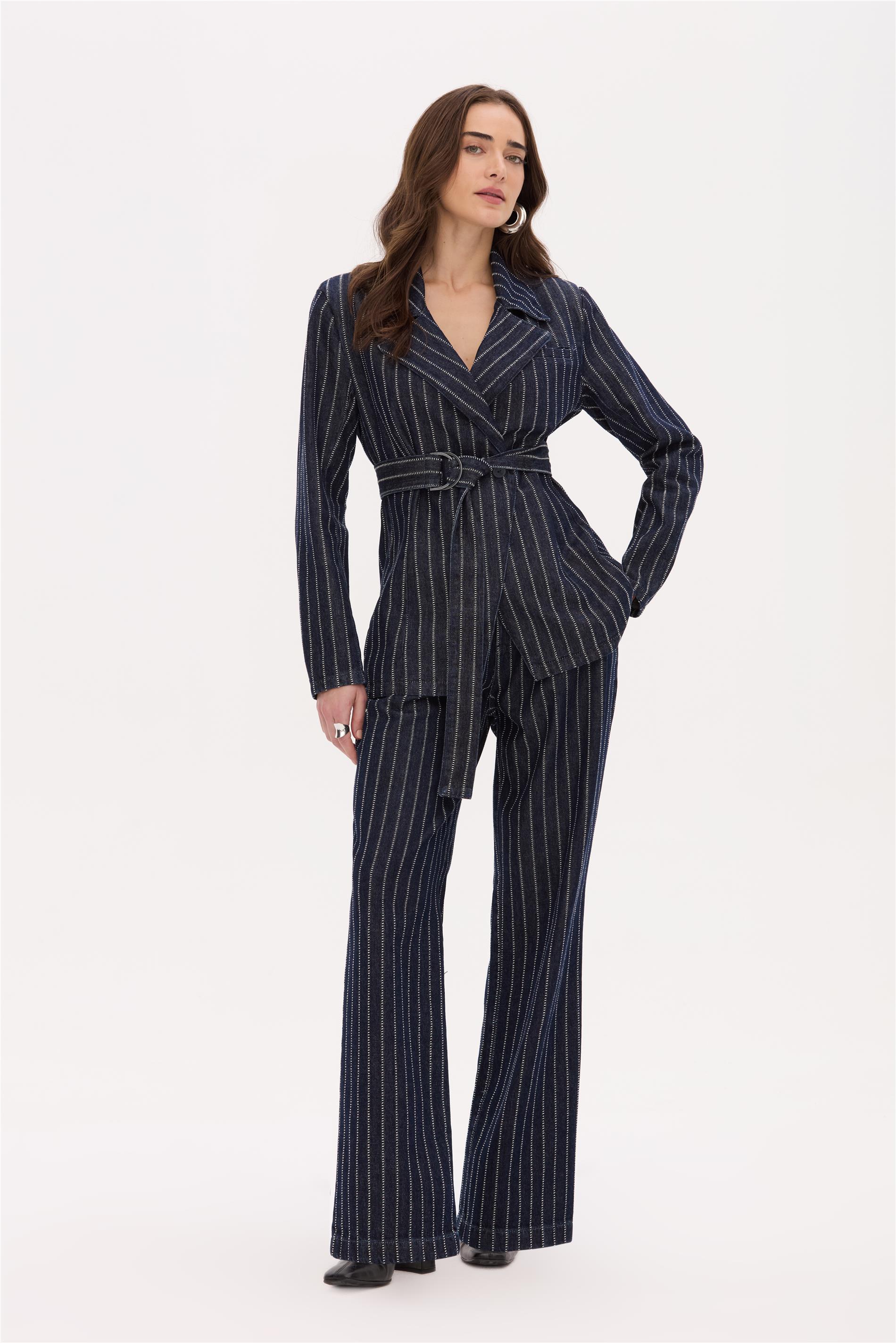 Calça Wide Leg Feminina G5 C1 Listrada