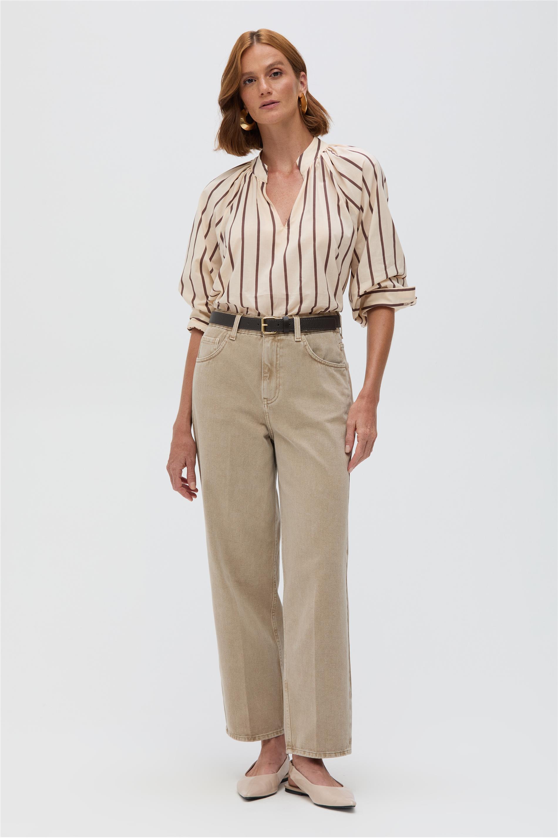 Calça Feminina Tapered em Algodão