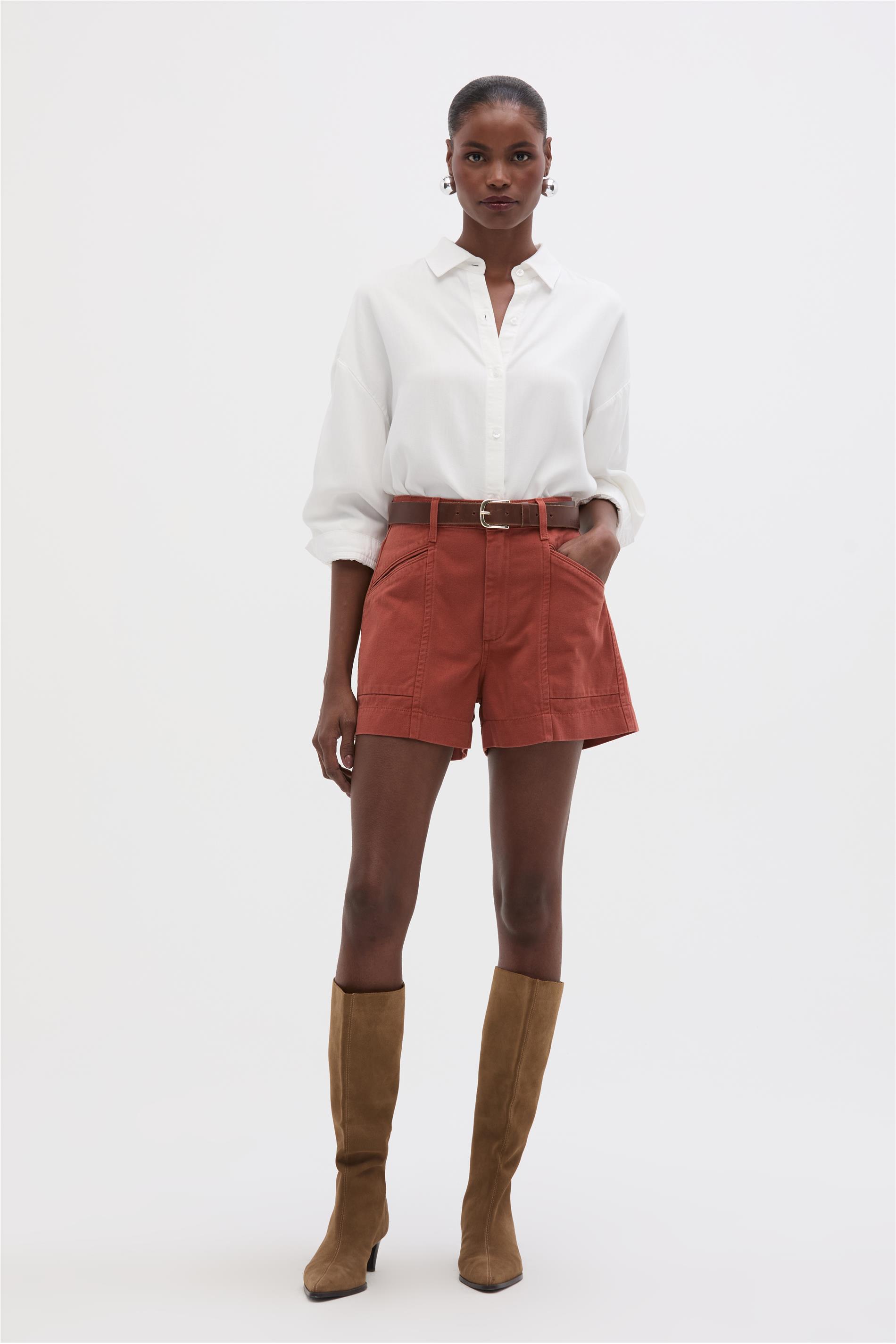 Short Feminino Solto G5 Médio Algodão