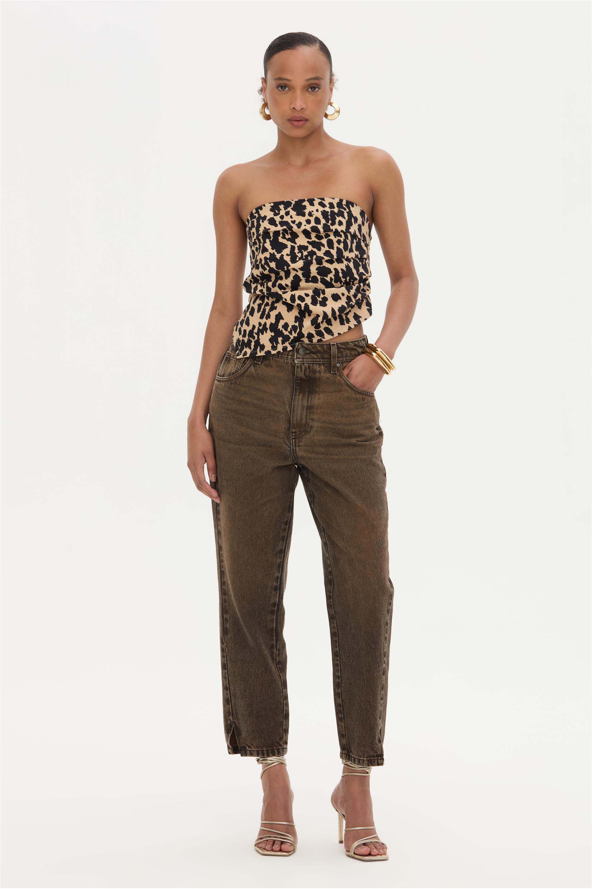 Calça Feminina Slim Cropped