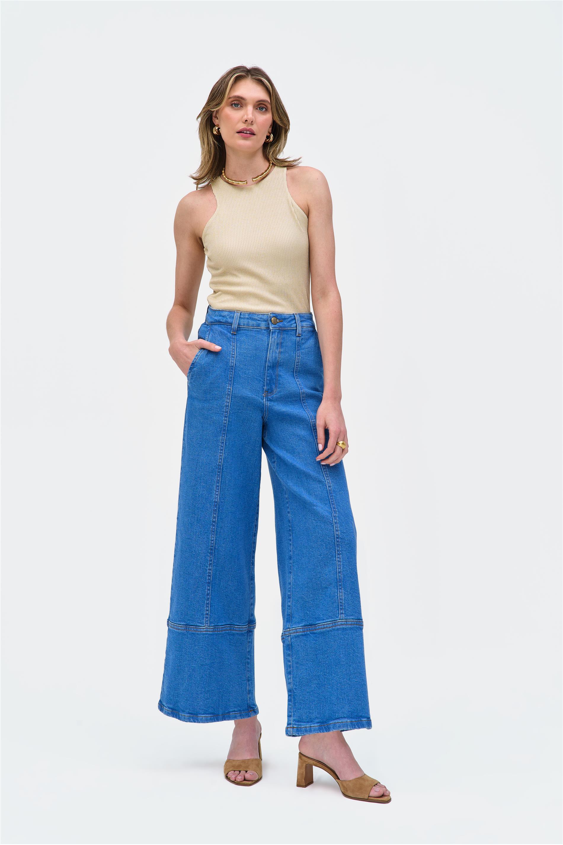 Calça Jeans Feminina Pantalona G4