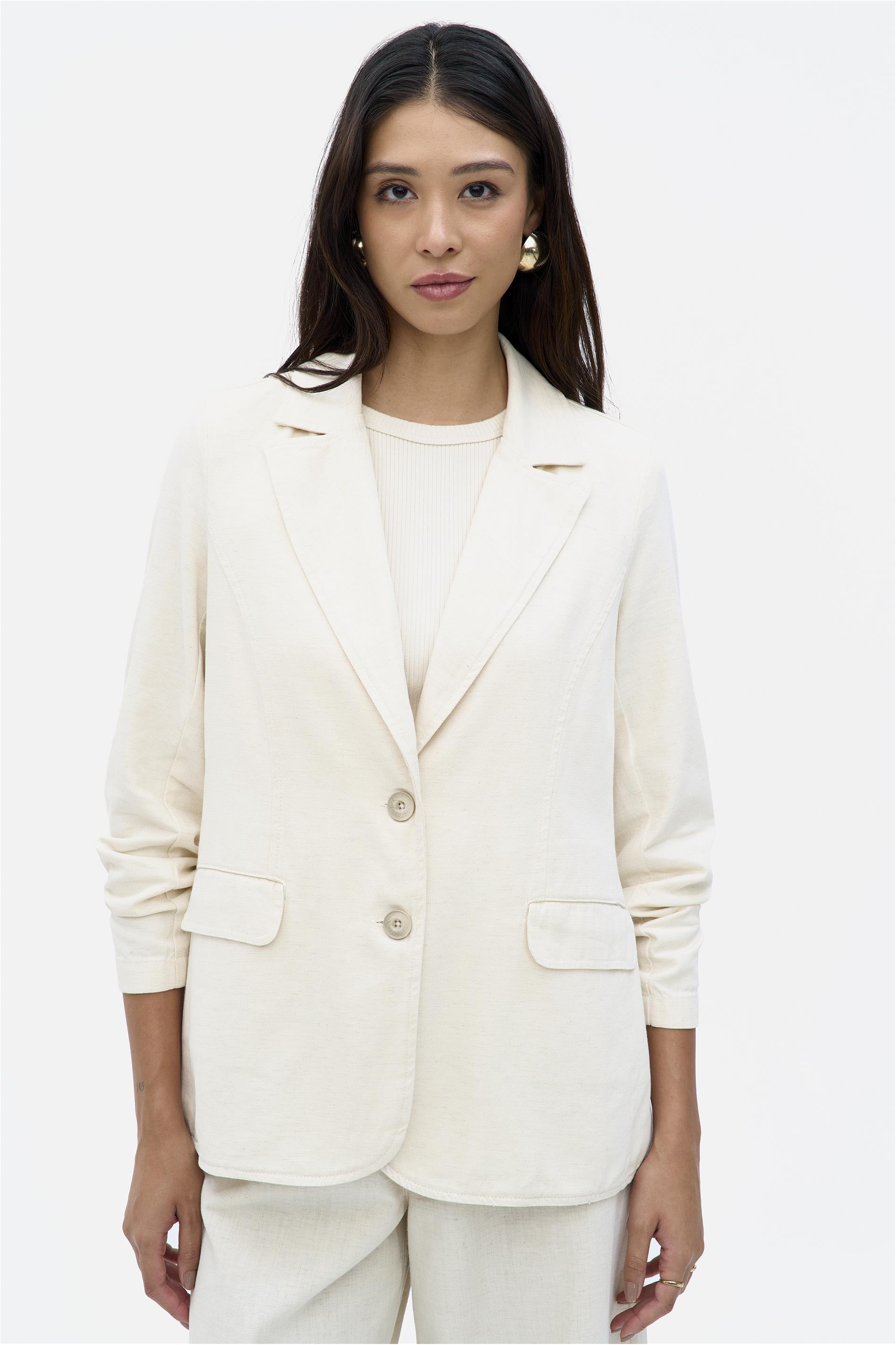 Blazer Feminino Clássico com Linho