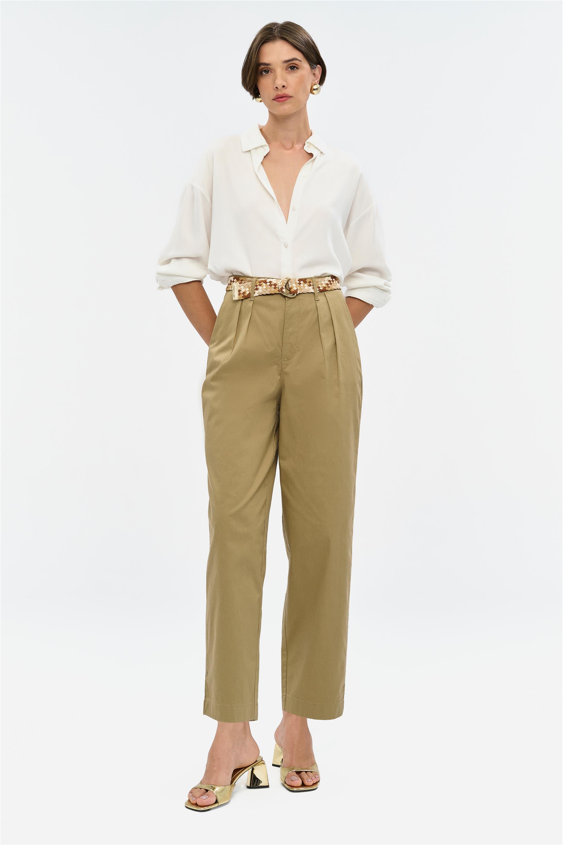 Calça Carrot G5 Cropped com Elastano